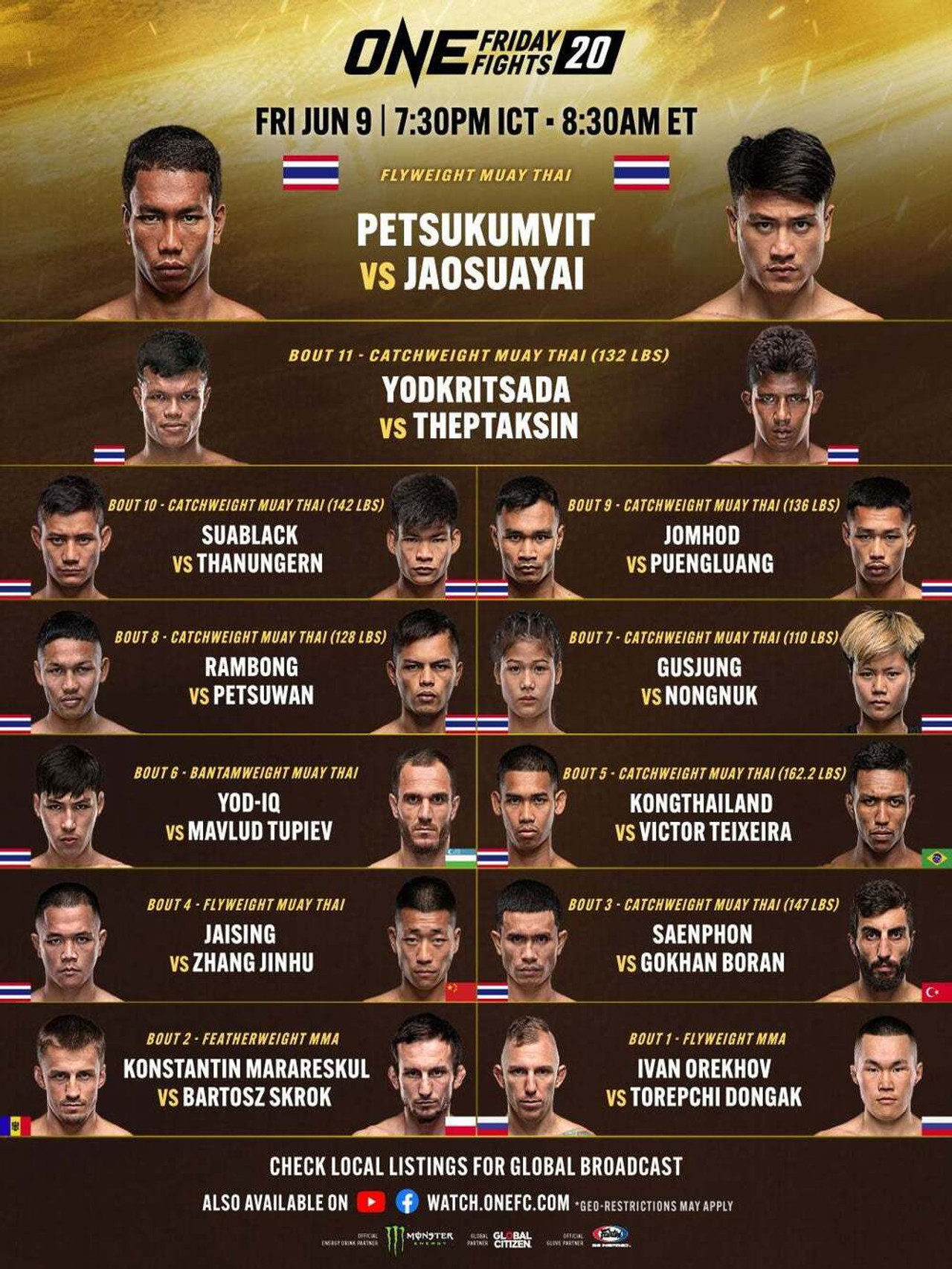 ONE Friday Fights 20: Petsukumvit vs. Jaosuayai Backdrop