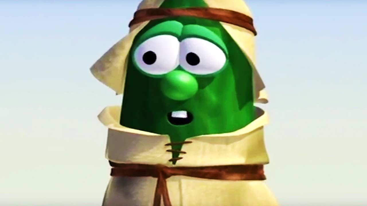 Scen från VeggieTales: Josh and the Big Wall