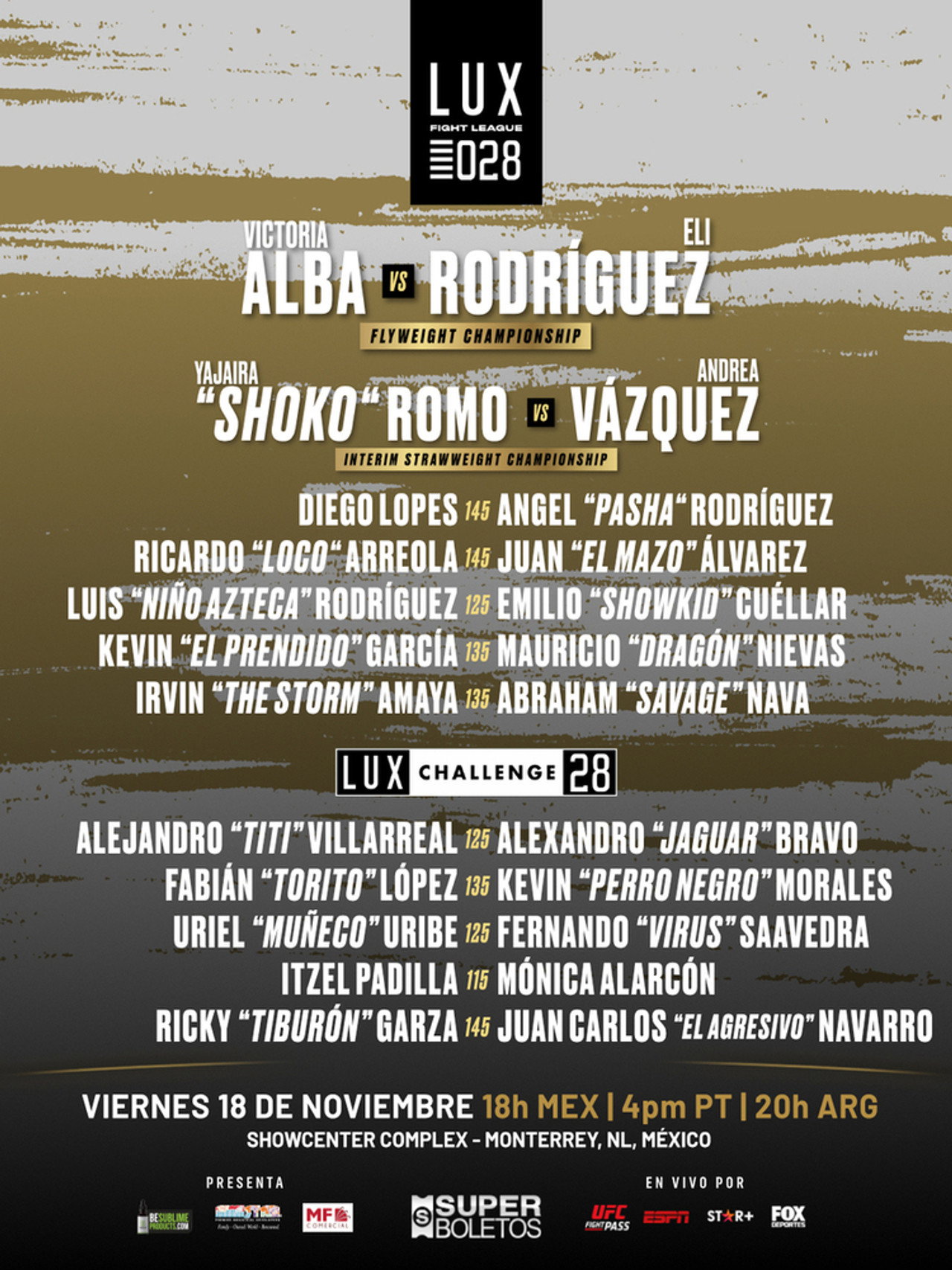 Lux Fight League 28 Backdrop