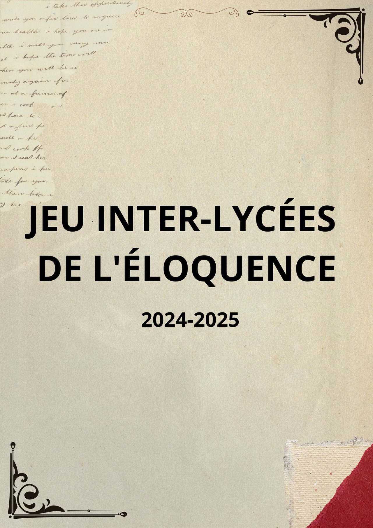 JEU INTER-LYCÉES DE L'ÉLOQUENCE