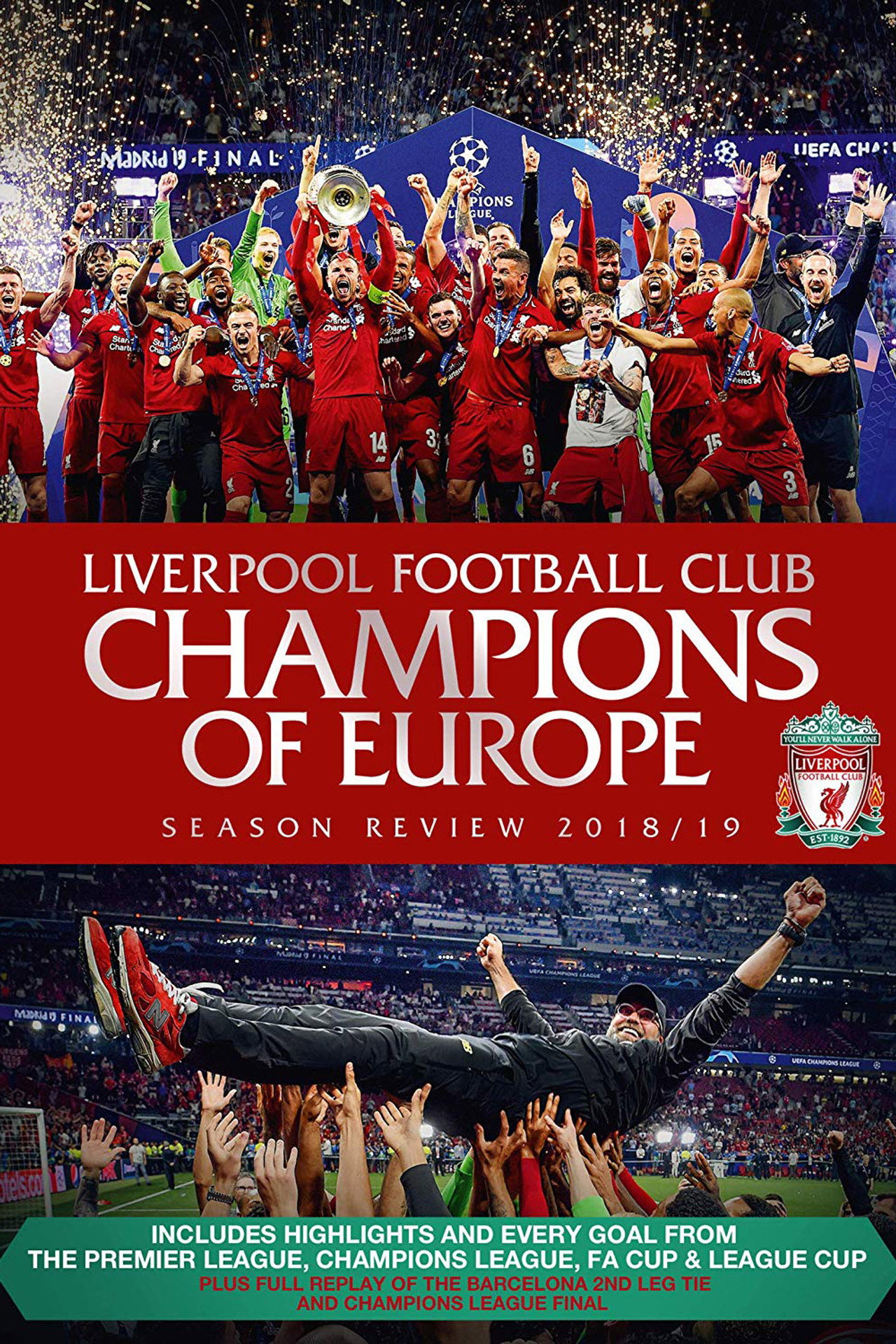 Liverpool Football Club Champions of Europe Season Review 2018/19 filmaffisch
