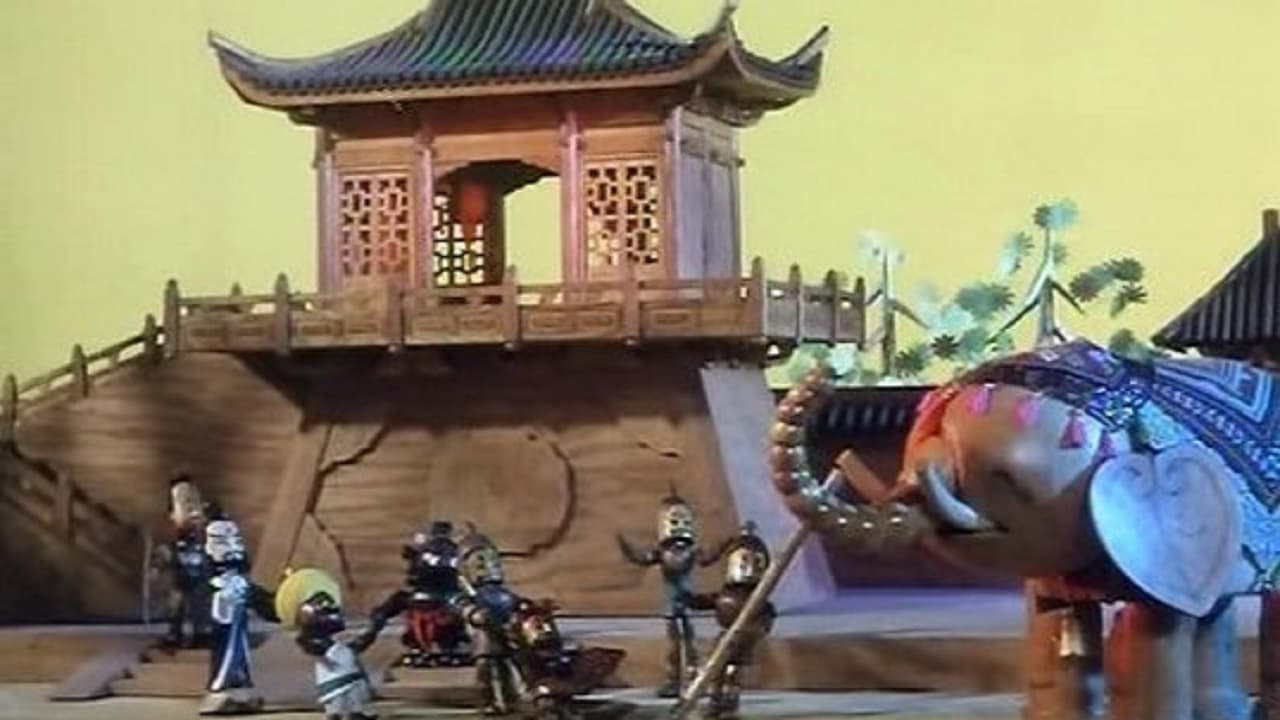 Scen från Cao Chong Weighs an Elephant