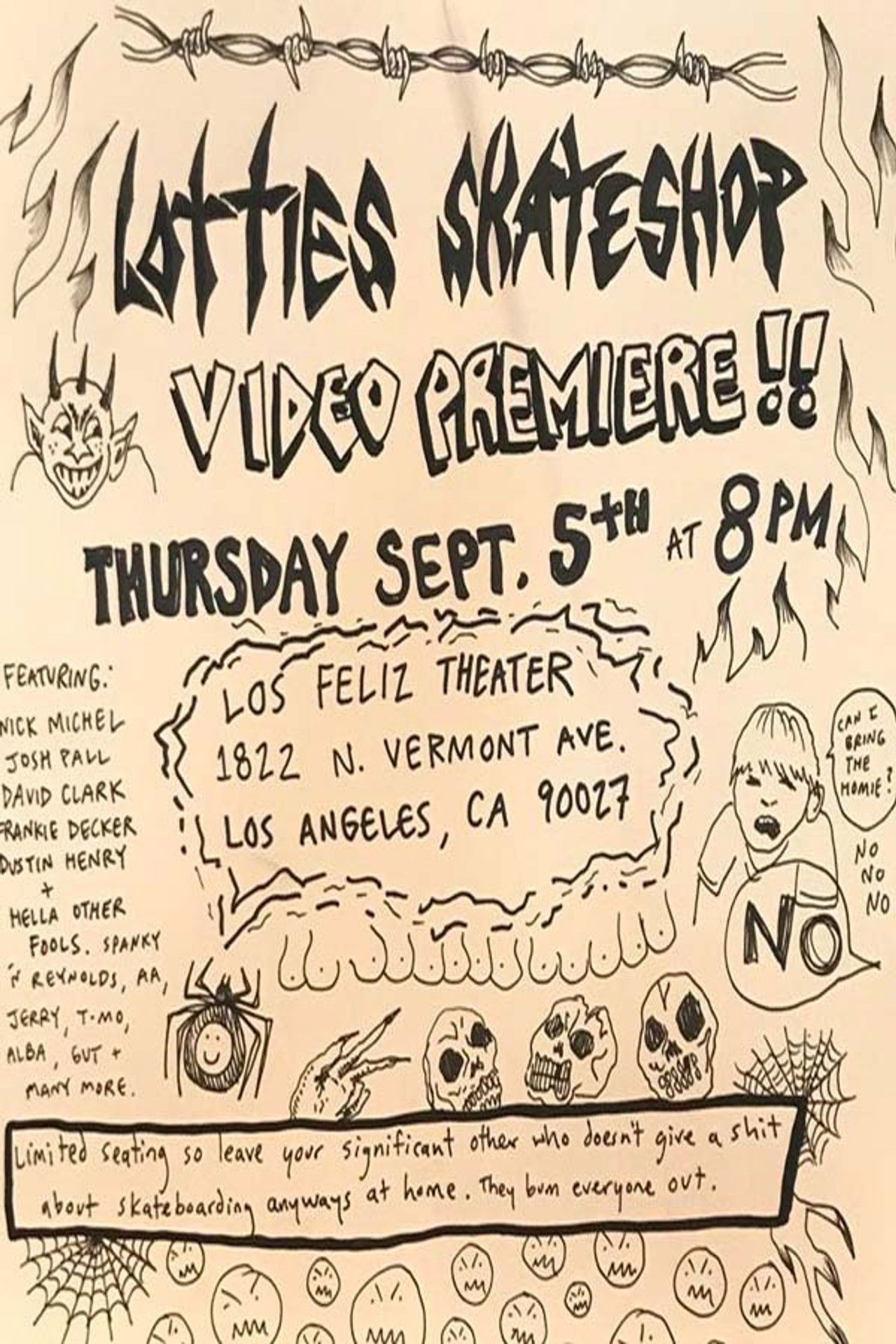 Lotties Skateshop Must Be Stopped Backdrop