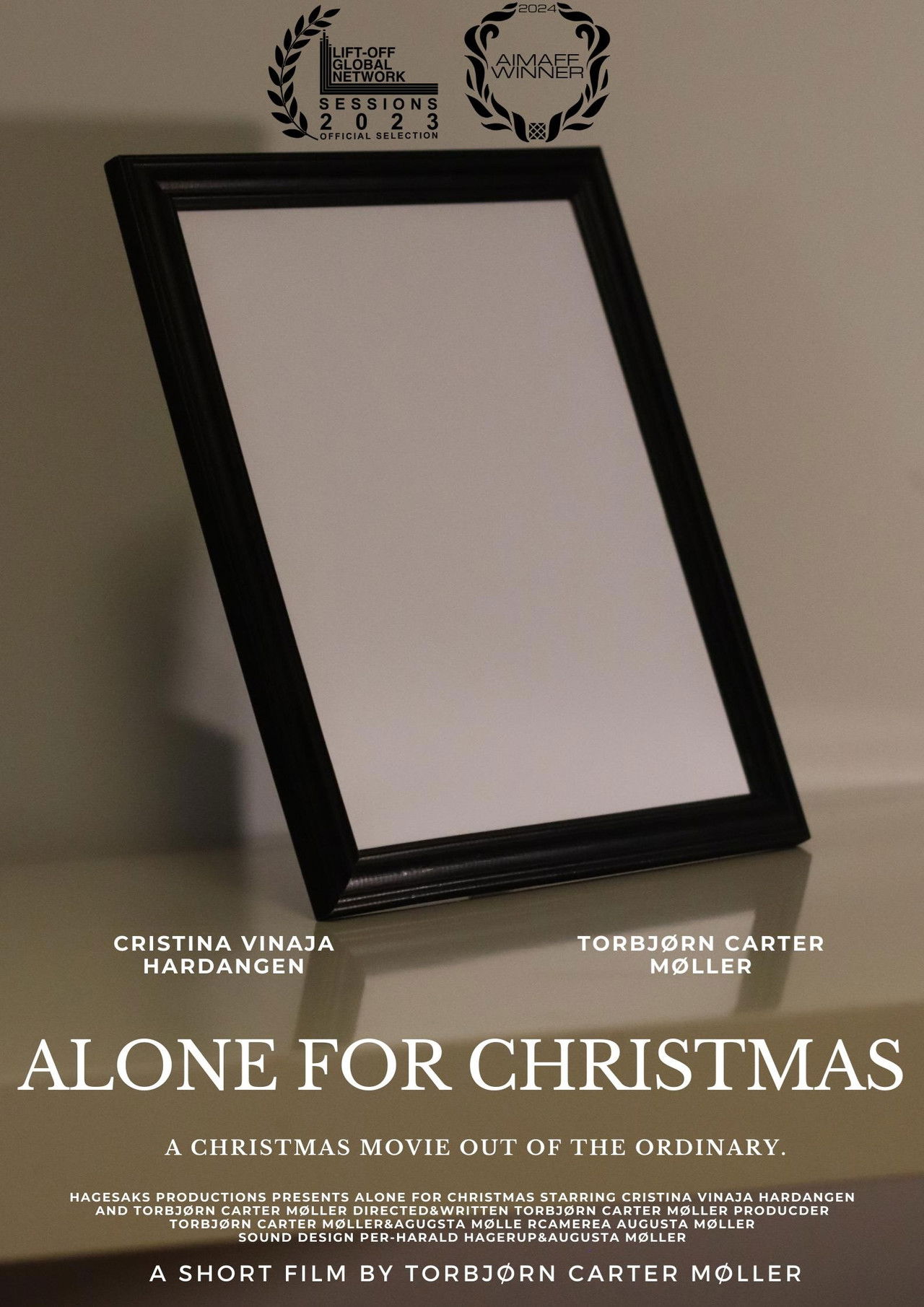 Alone for Christmas Backdrop