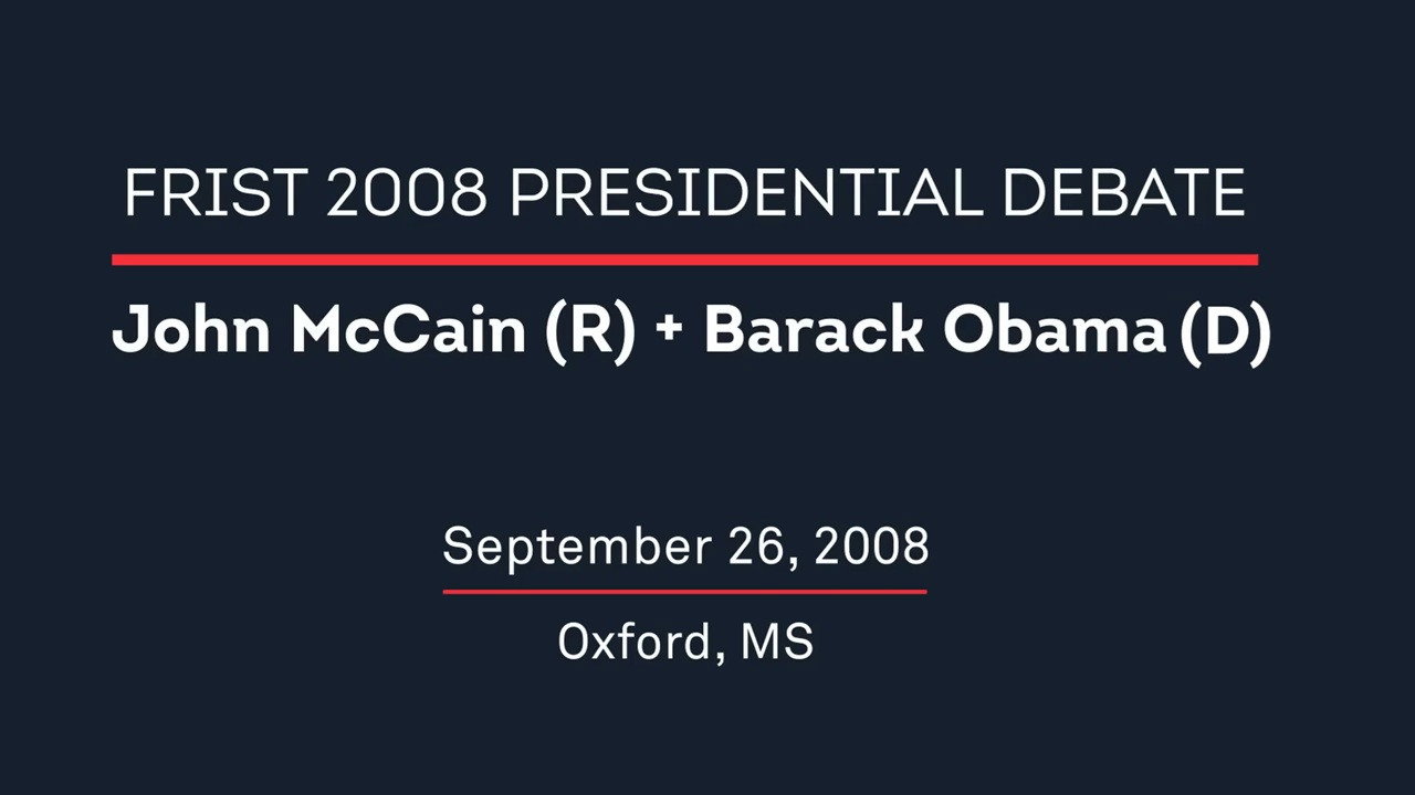 2008 First Presidential Debate backdrop