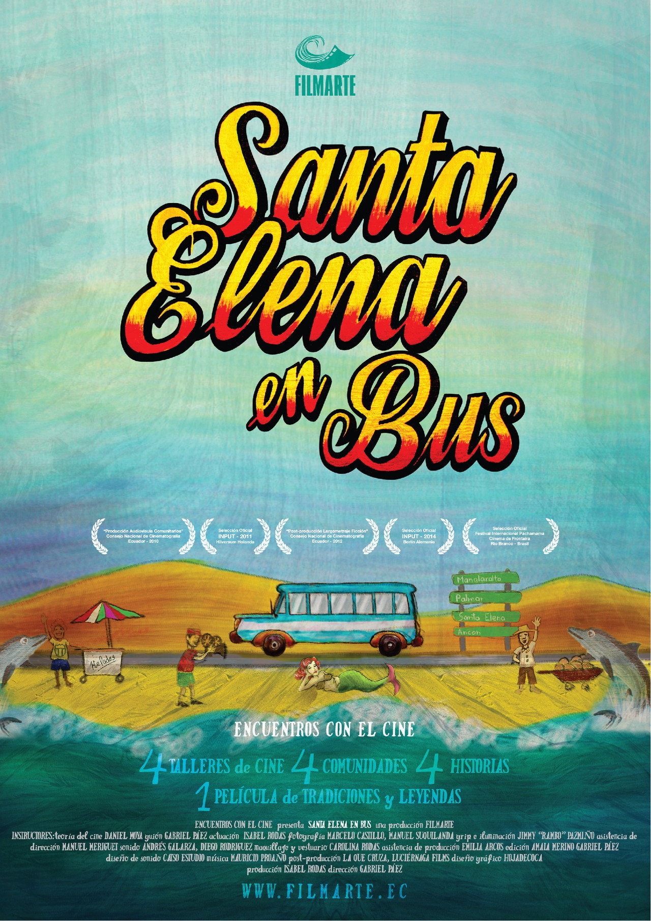 Santa Elena en bus filmaffisch