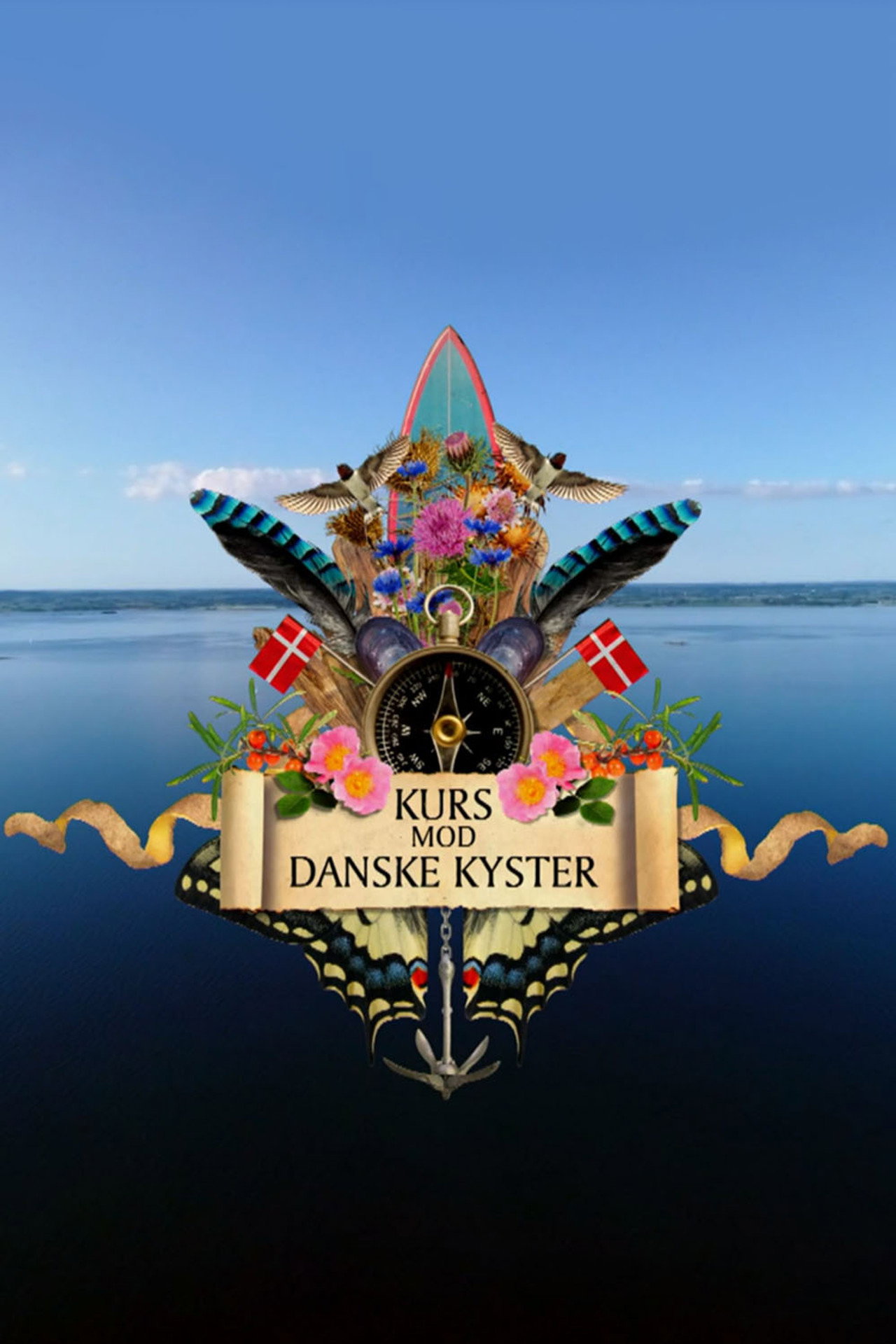 Kurs mod danske kyster affisch