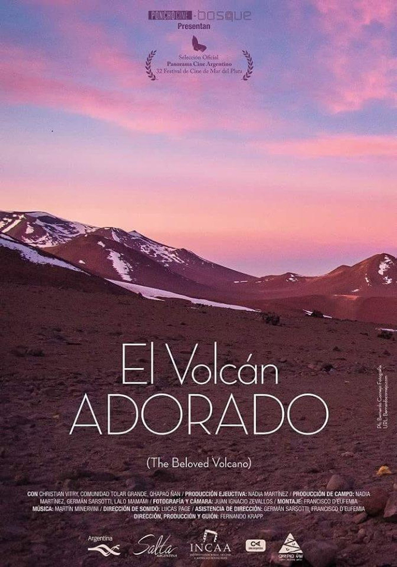 El volcán adorado filmaffisch