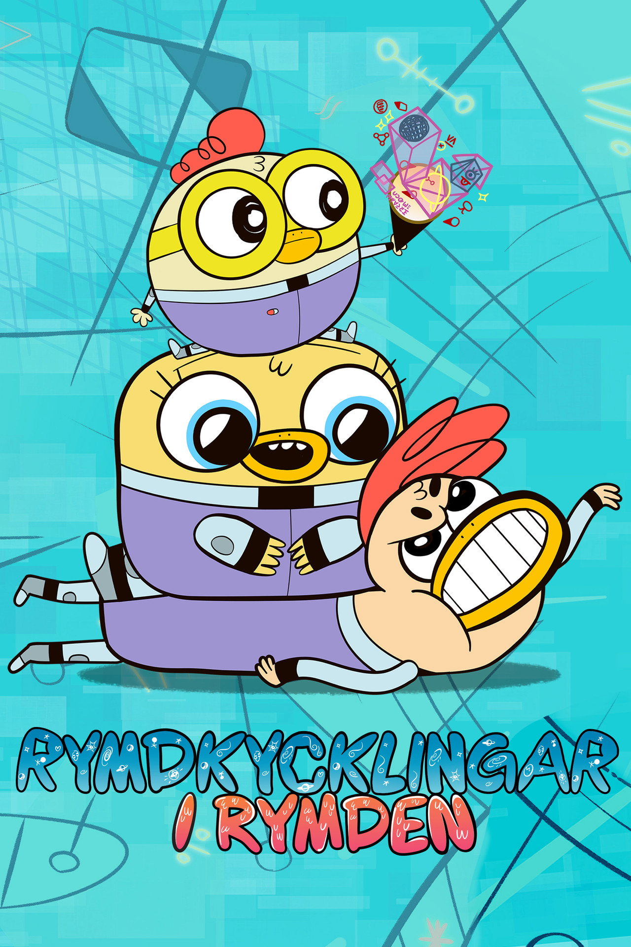 Rymdkycklingar i rymden affisch
