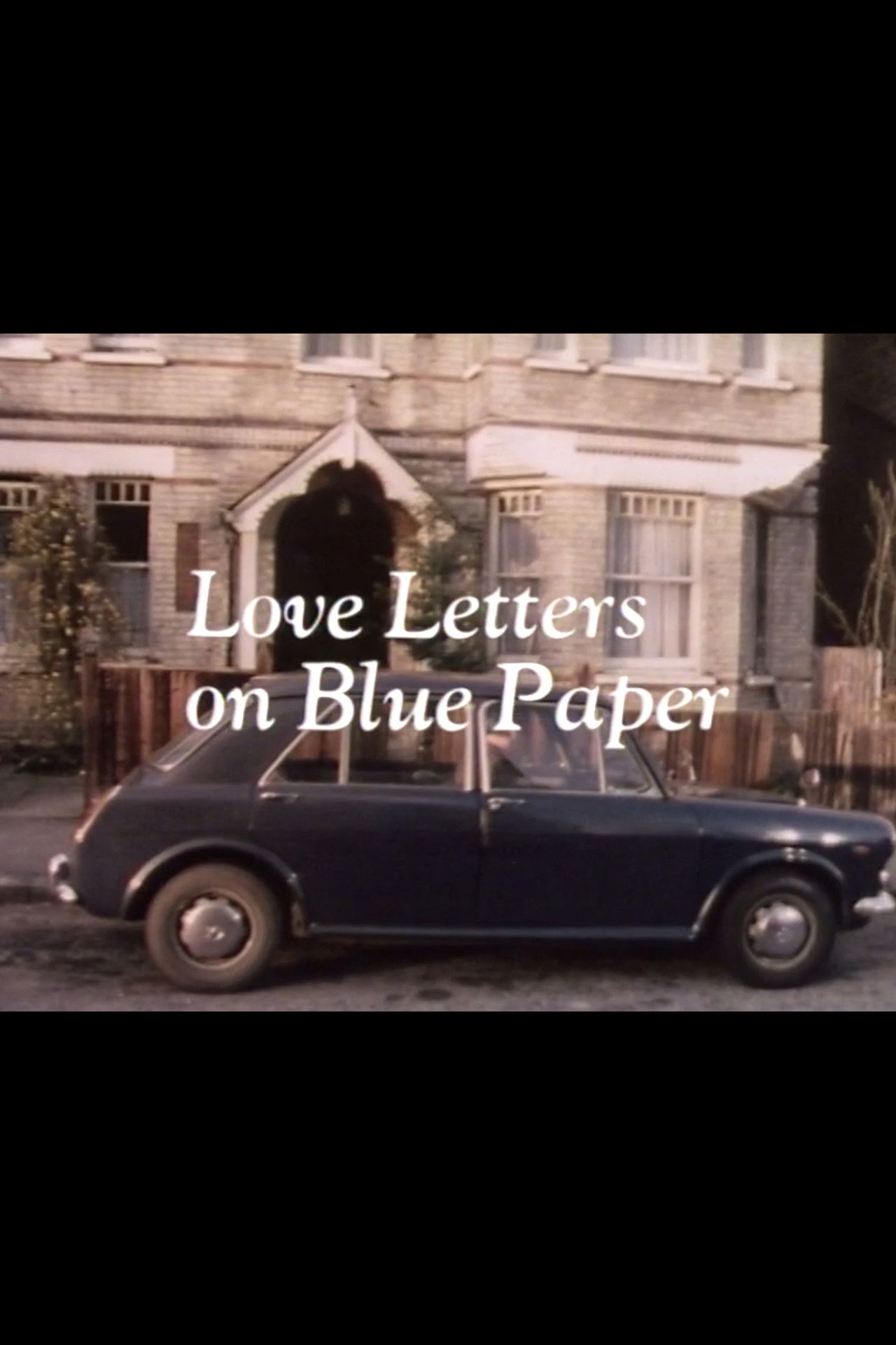 Love Letters on Blue Paper Backdrop