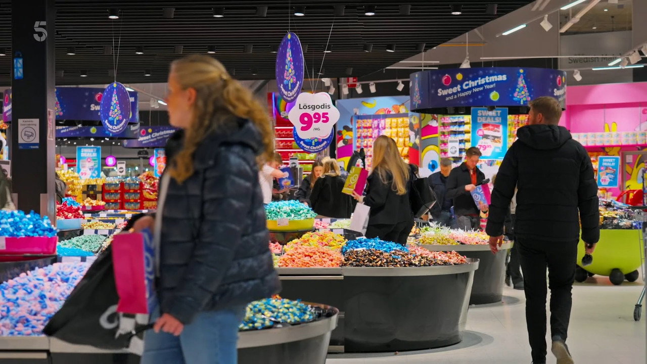 Backdrop for Christmas at the Biggest Sweet Shop in the World