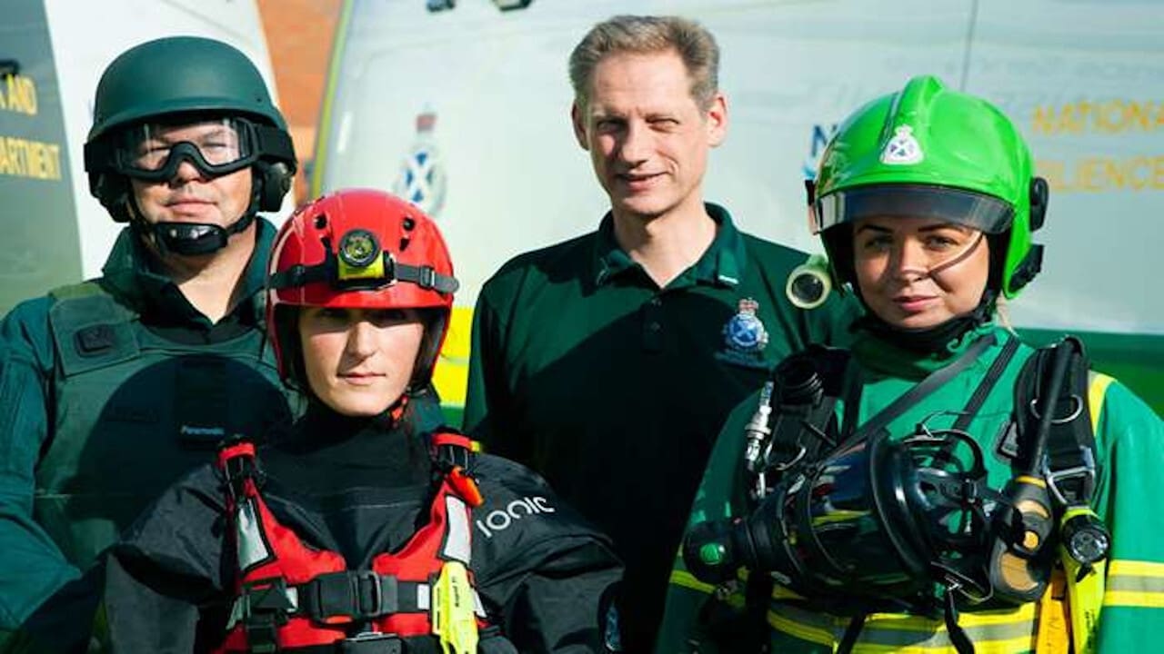 Paramedics on Scene background