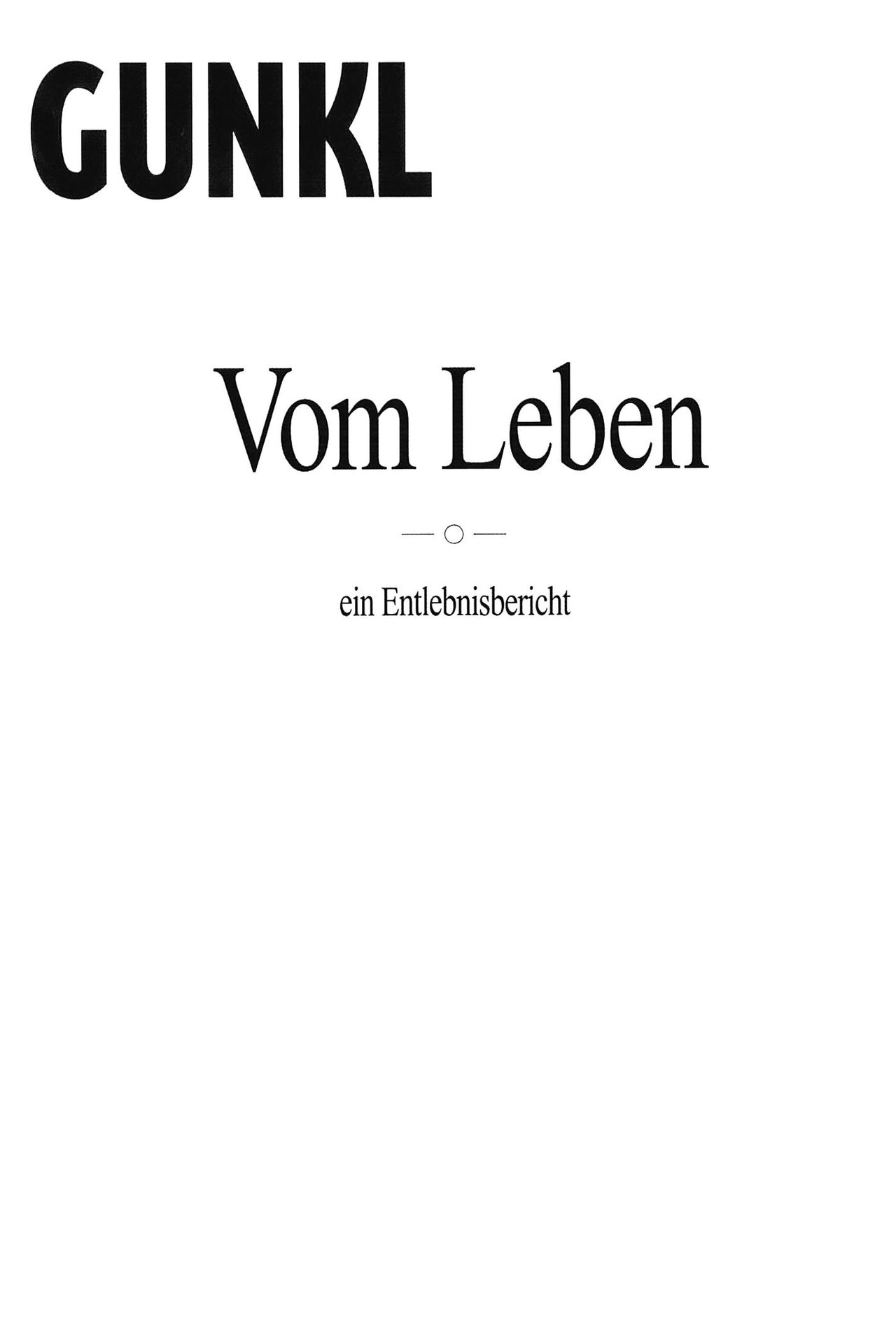 Gunkl: Vom Leben - ein Entlebnisbericht Backdrop