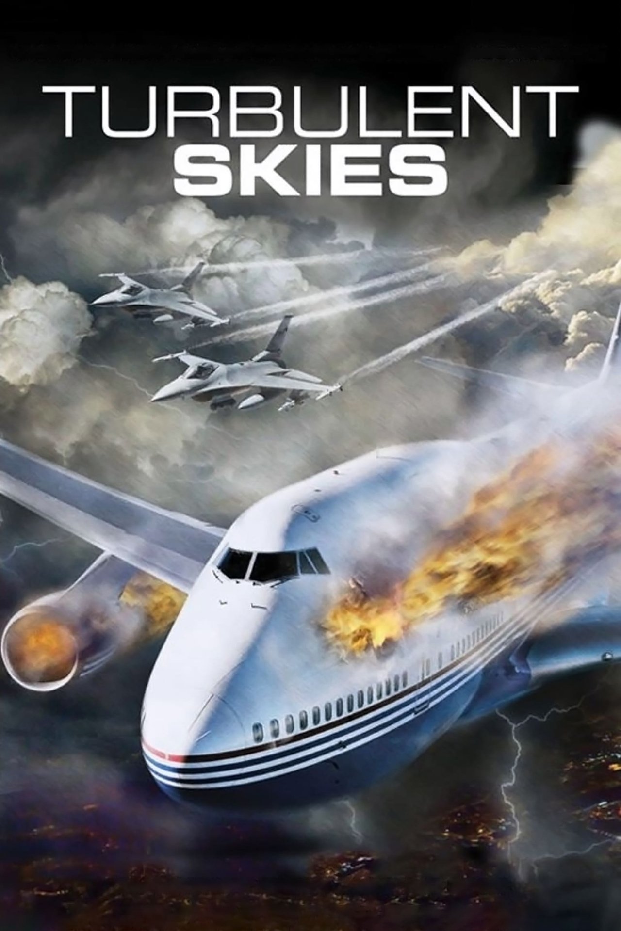 Turbulences en plein vol poster