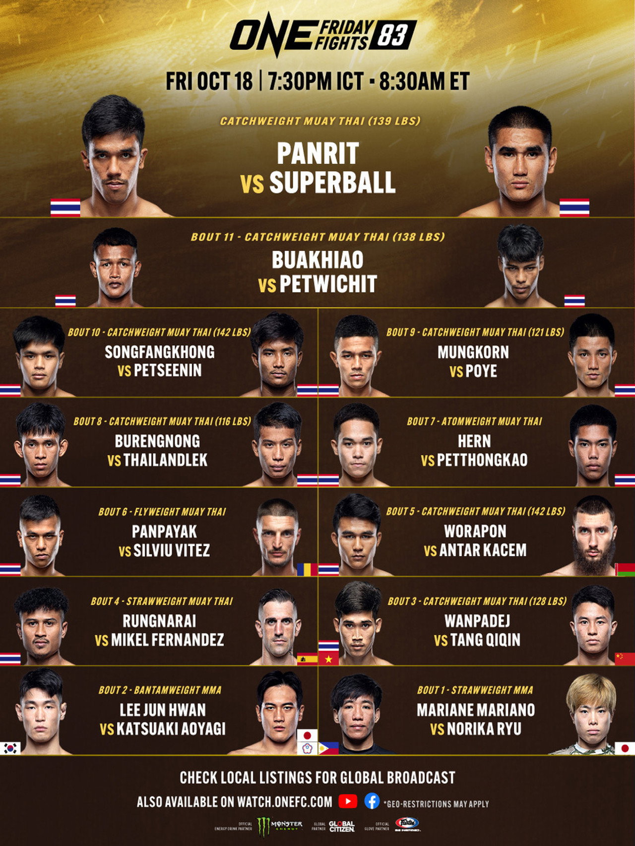 ONE Friday Fights 83: Panrit vs. Superball filmaffisch