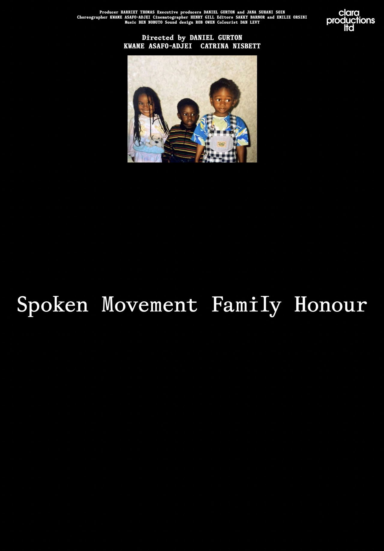 Spoken Movement Family Honour poster