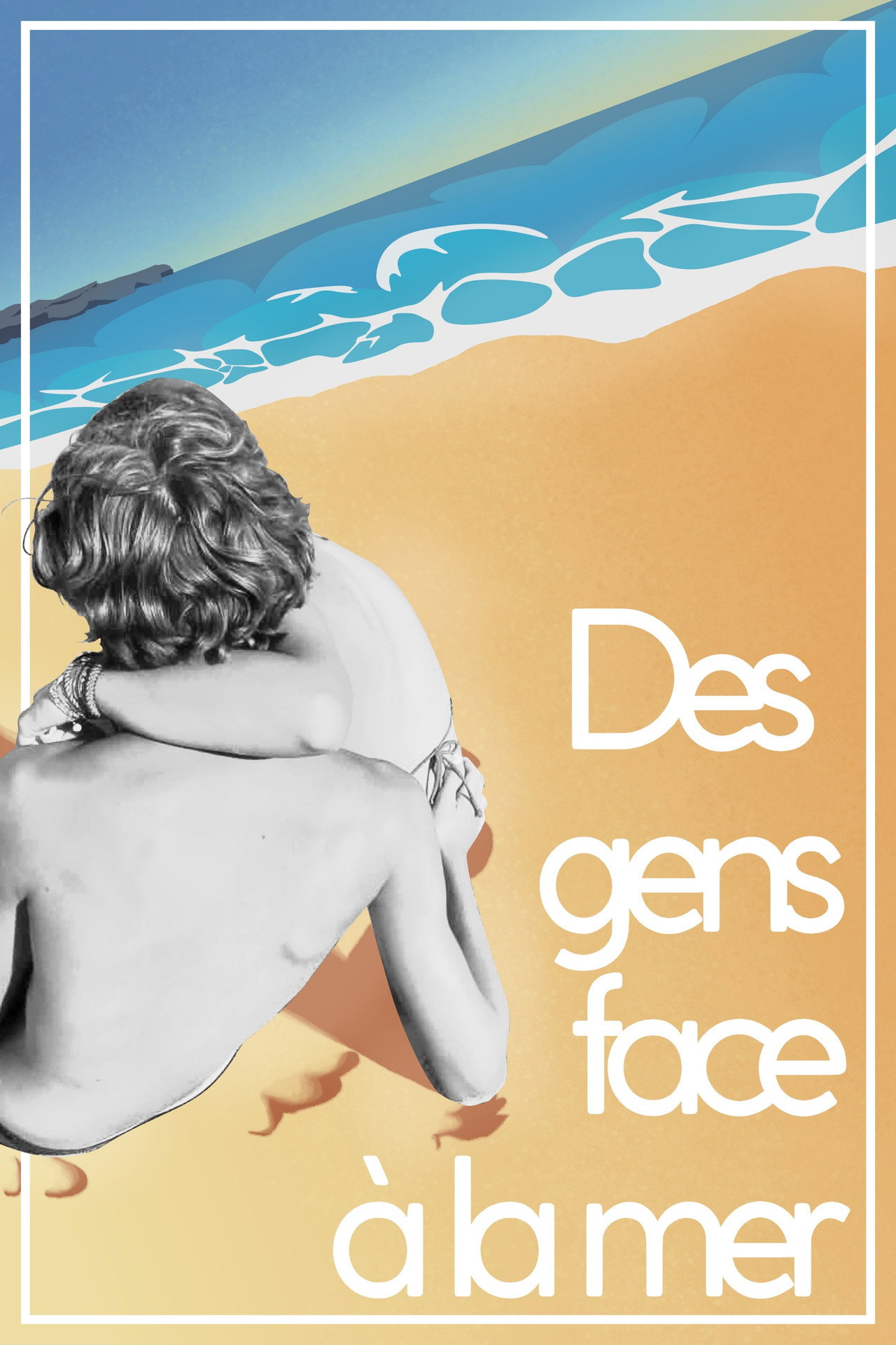 Des gens face à la mer poster