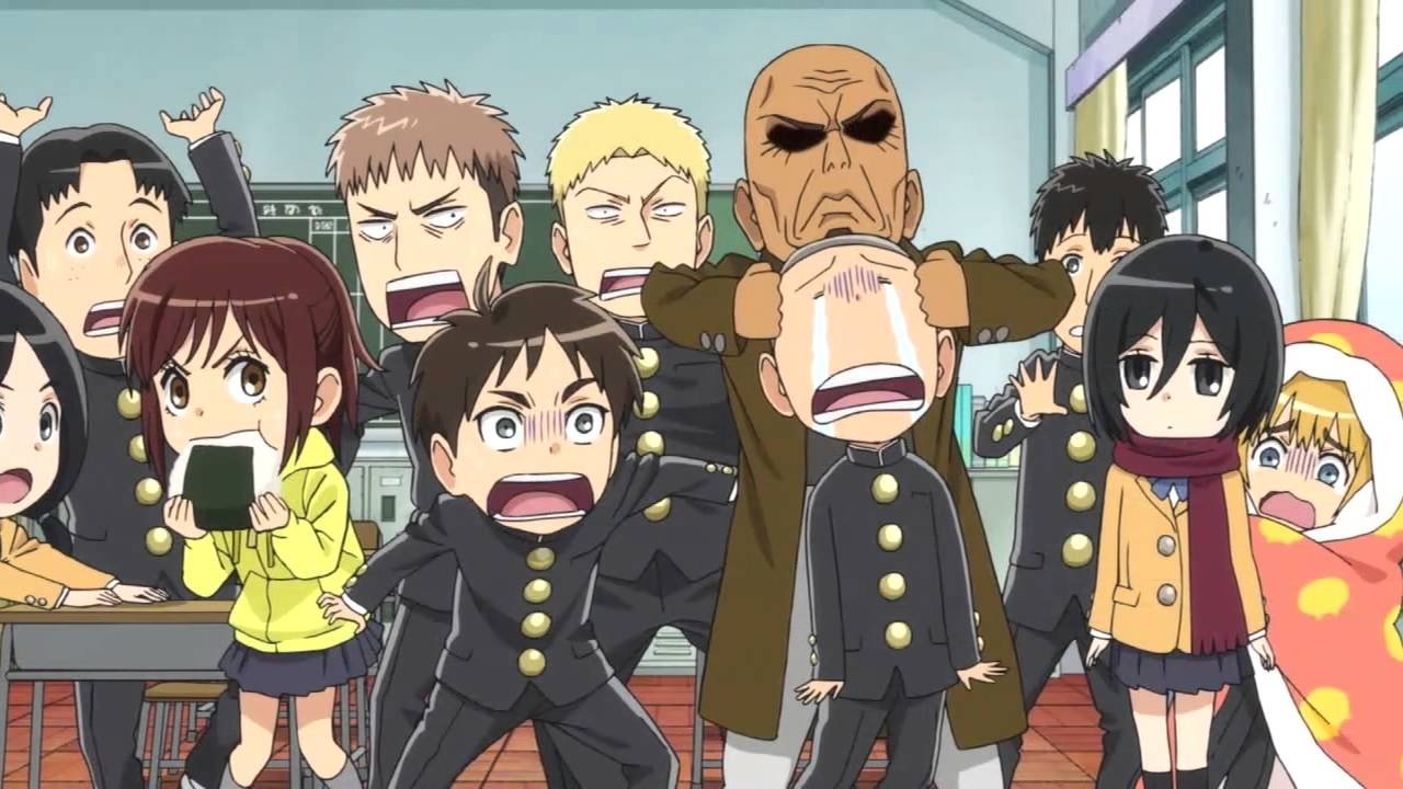 Behind the scenes from Attack on Titan: Junior High