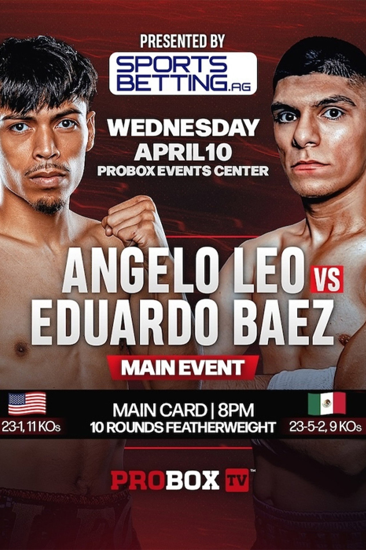 Angelo Leo vs. Eduardo Baez filmaffisch