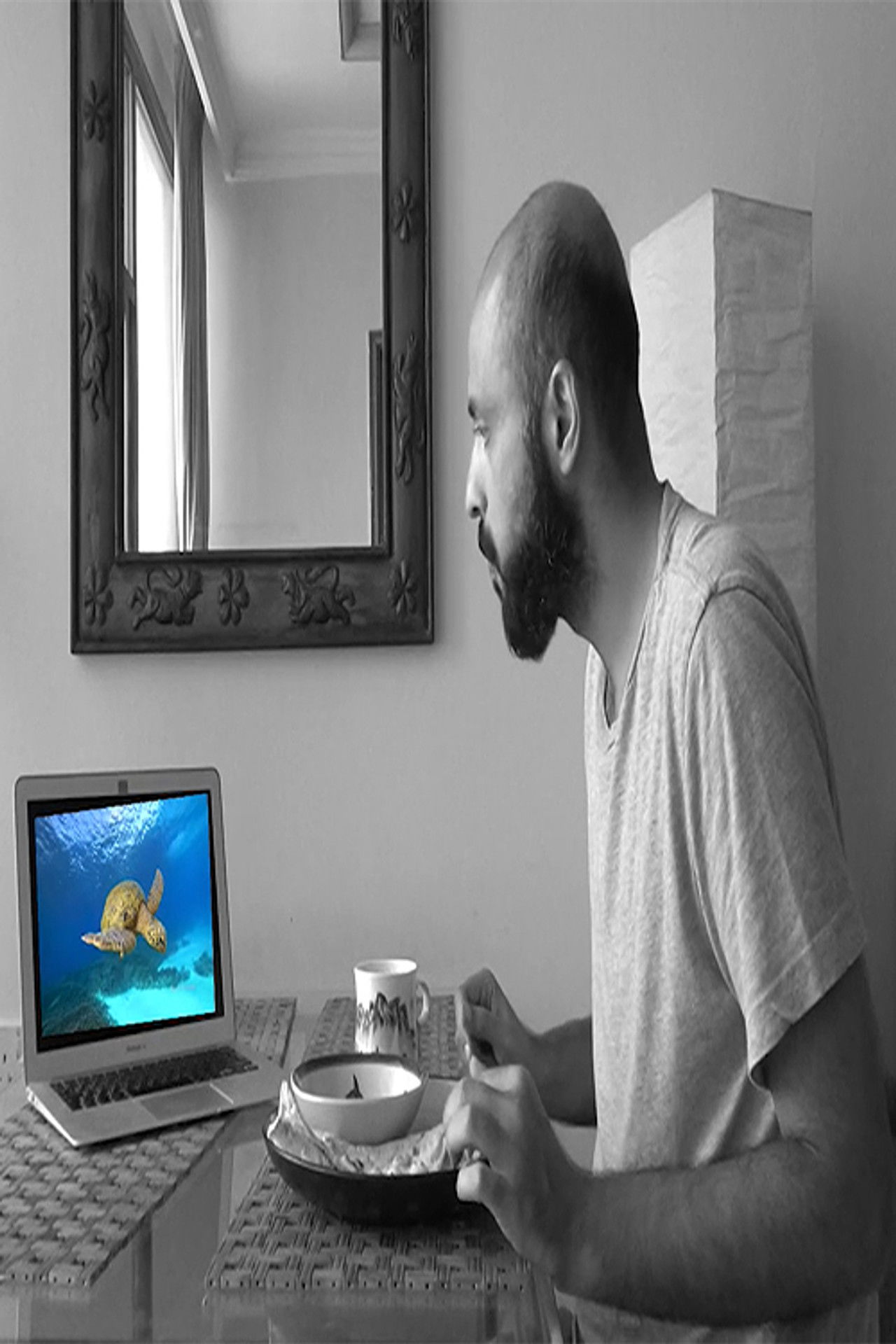 The Man Who Saw The Turtle Backdrop