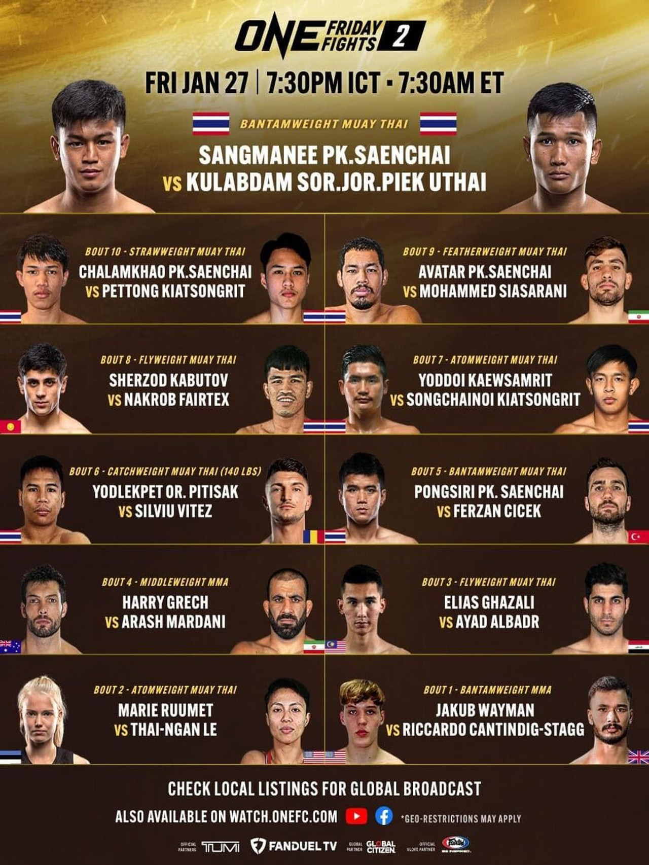 ONE Friday Fights 27: Tapaokaew vs. Harrison Backdrop