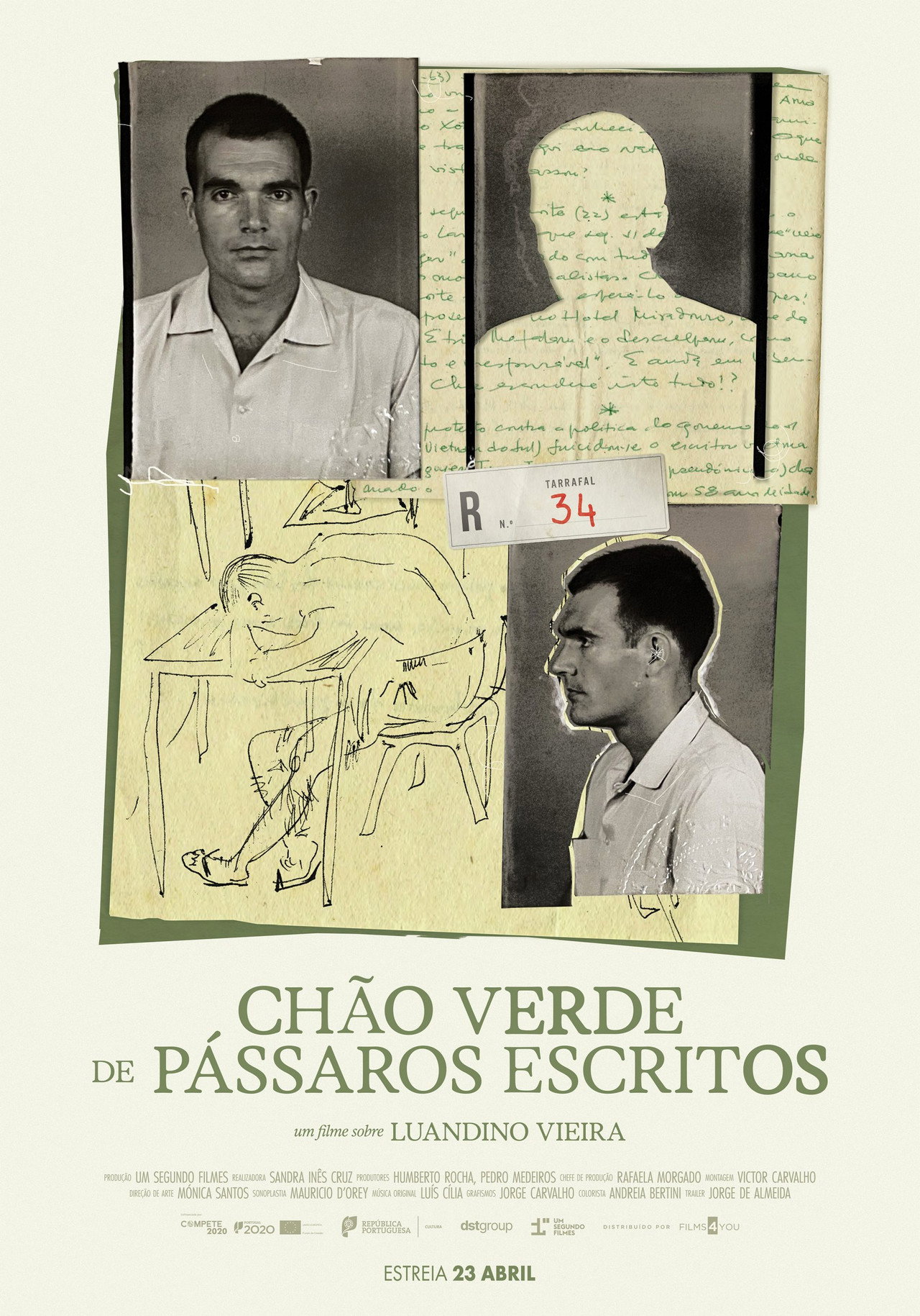 Chão Verde de Pássaros Escritos filmaffisch