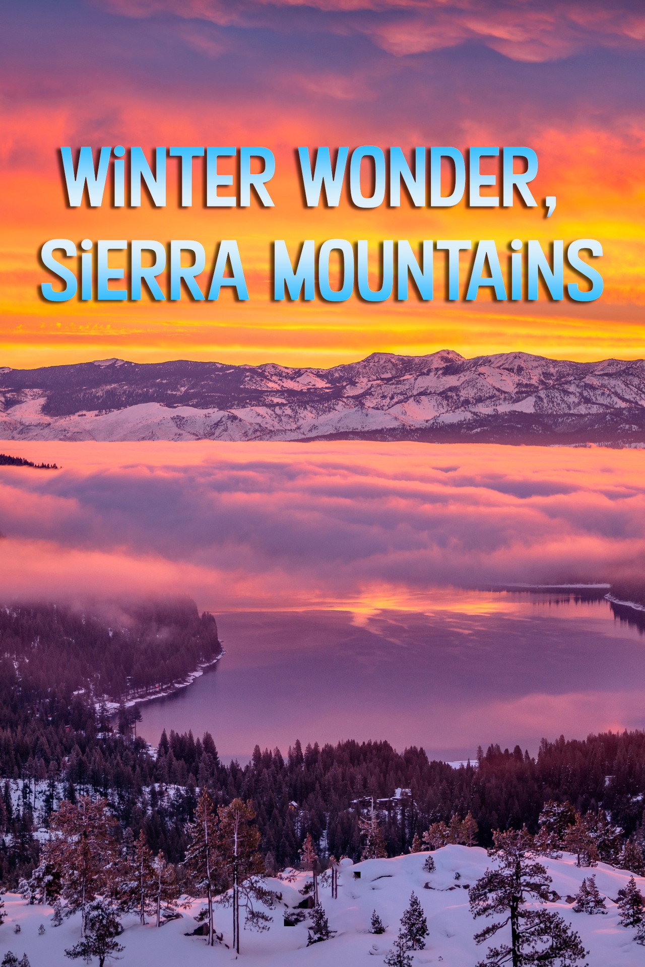 Winter Wonder, Sierra Mountains Backdrop