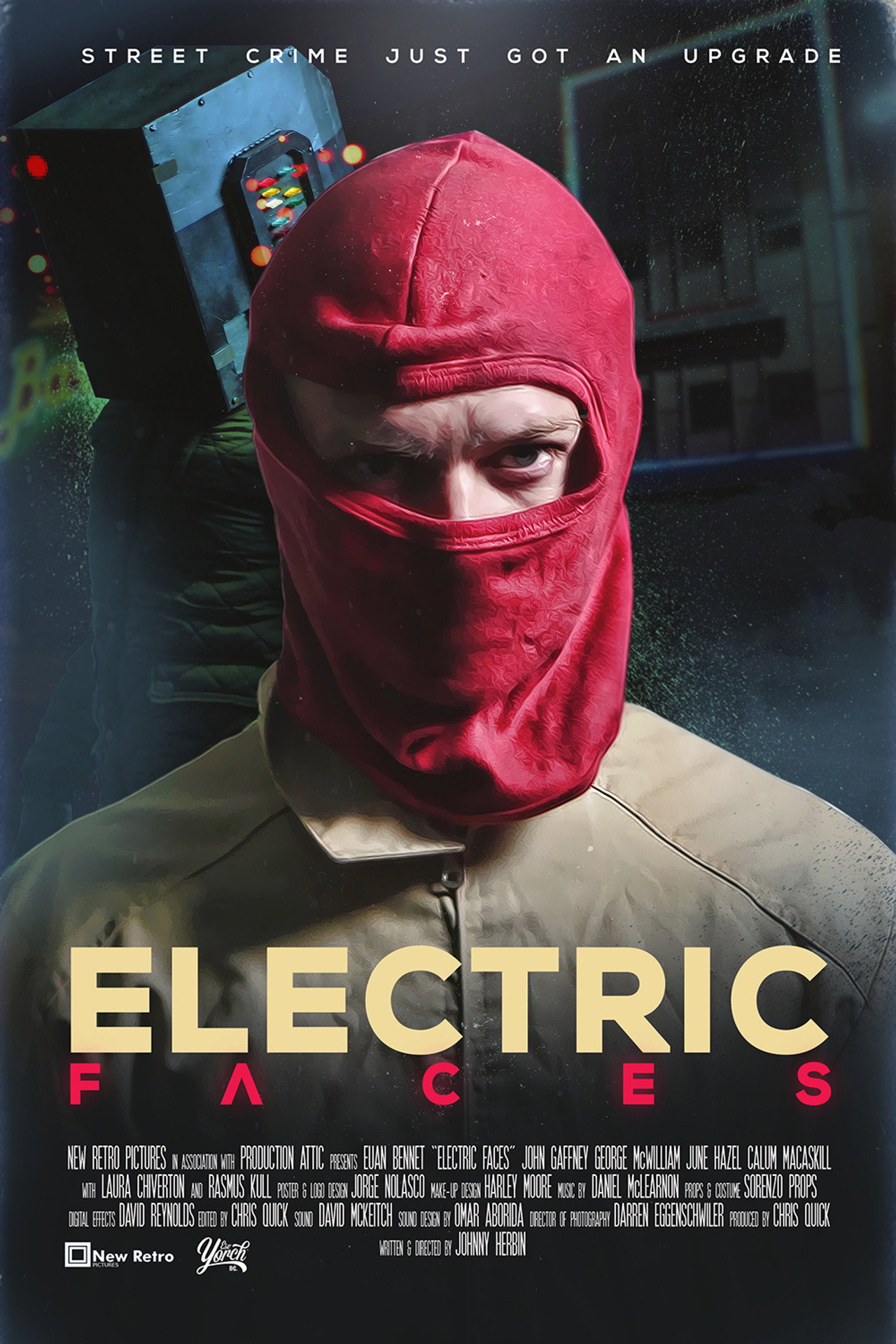 Electric Faces Backdrop