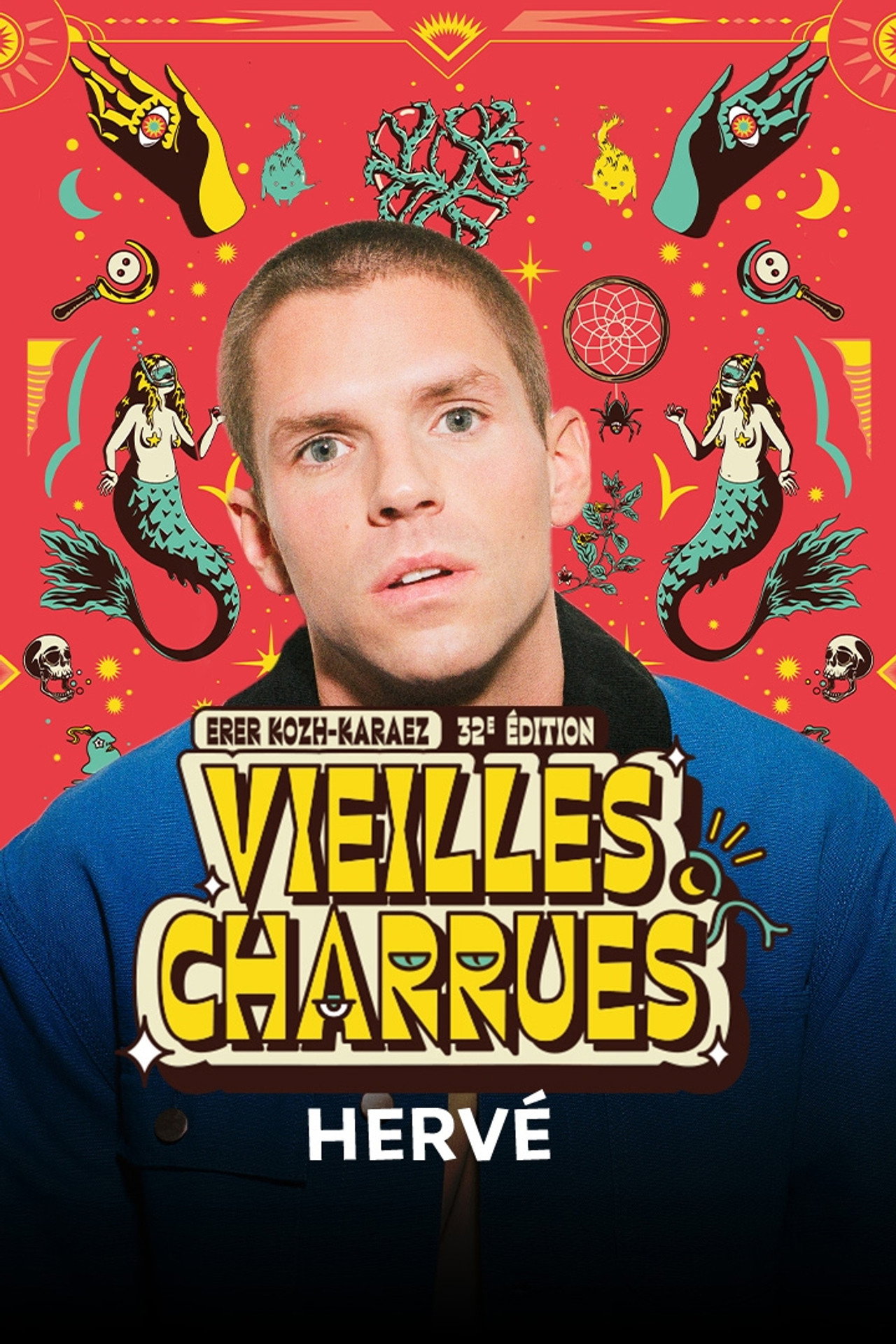 Hervé en concert aux Vieilles Charrues 2024 Backdrop