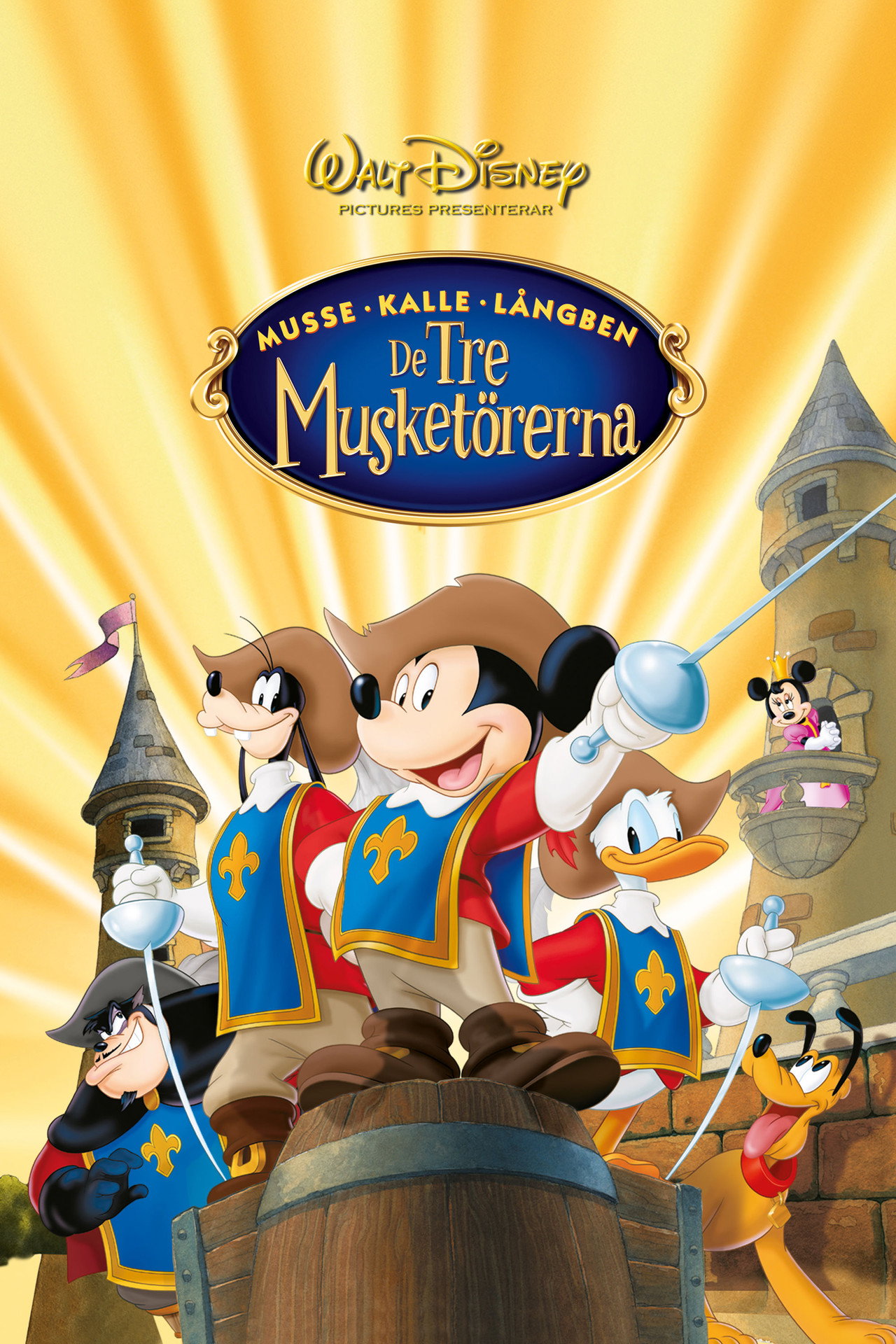Musse, Kalle och Långben - De tre musketörerna filmaffisch