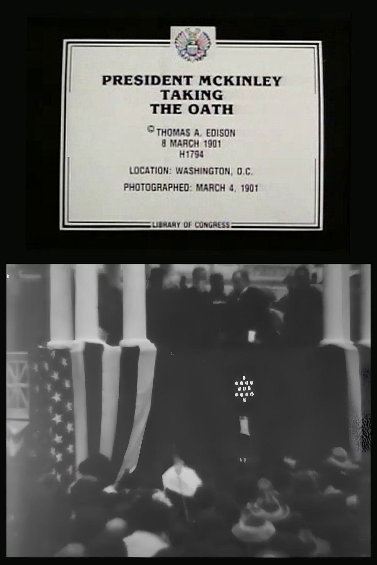 President McKinley Taking the Oath Backdrop