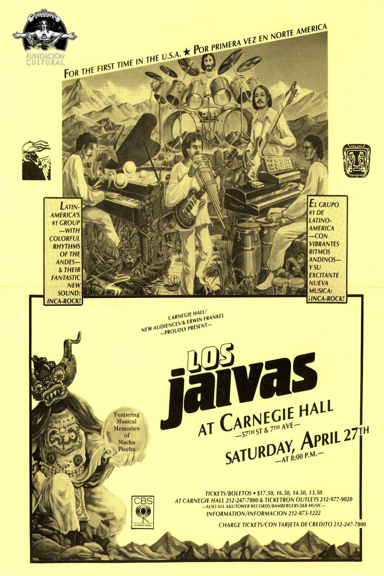 Los Jaivas en Nueva York, Abril 1985