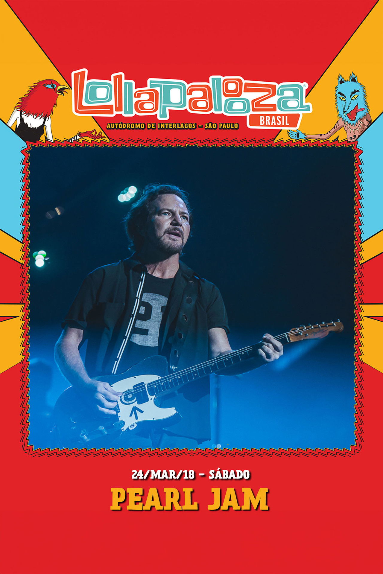 Pearl Jam: Lollapalooza Brazil 2018 [Animal] Backdrop