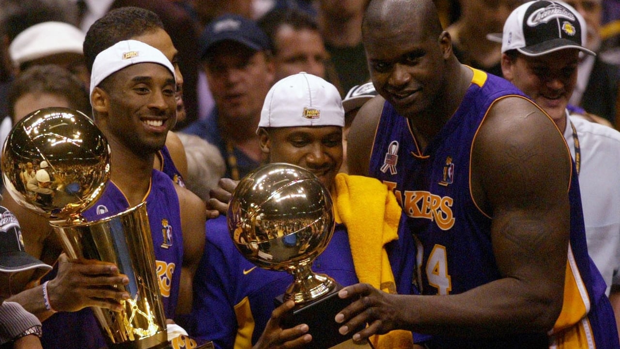 Scen från 2002 NBA Champions: Los Angeles Lakers
