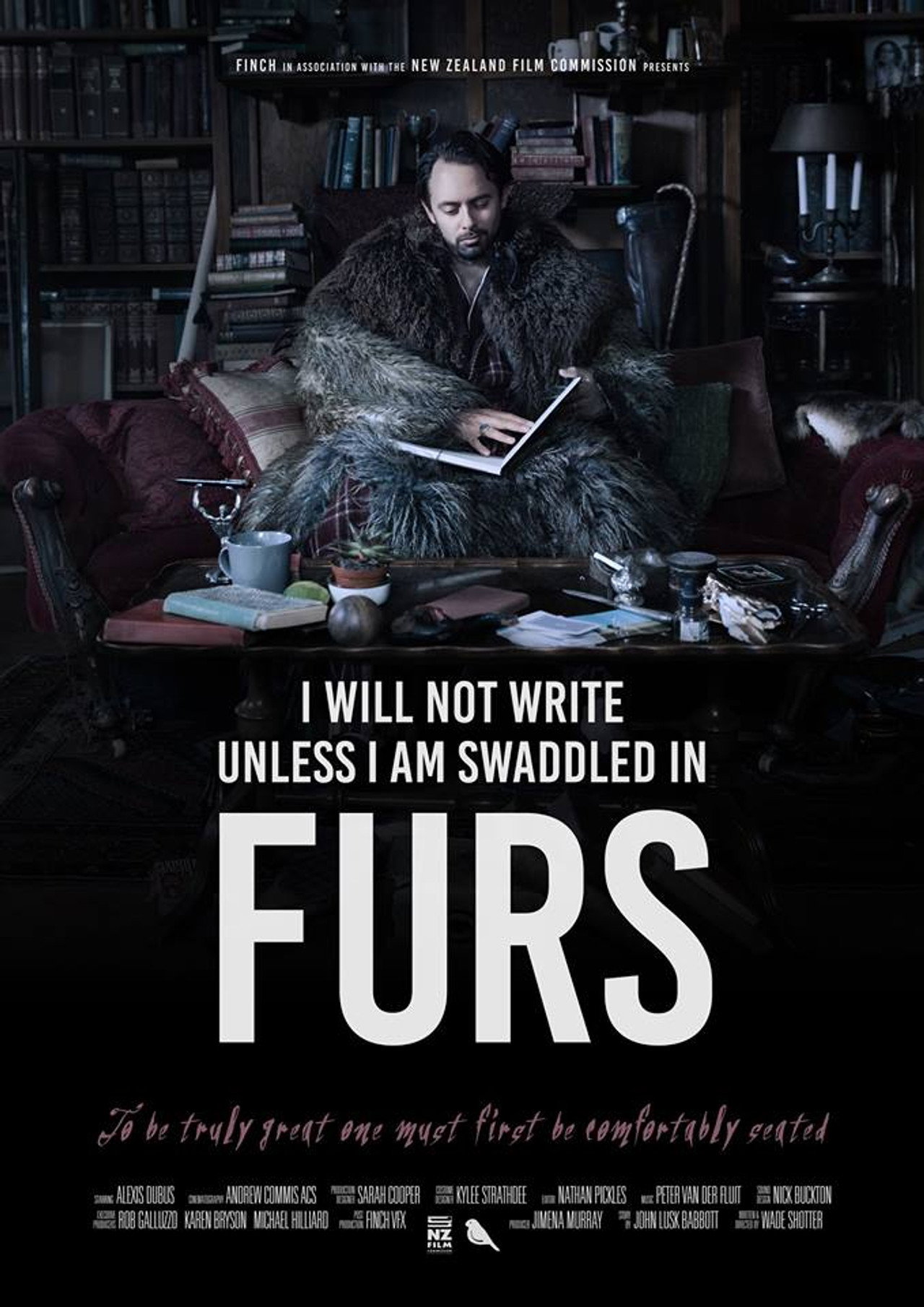I Will Not Write Unless I Am Swaddled in Furs Backdrop