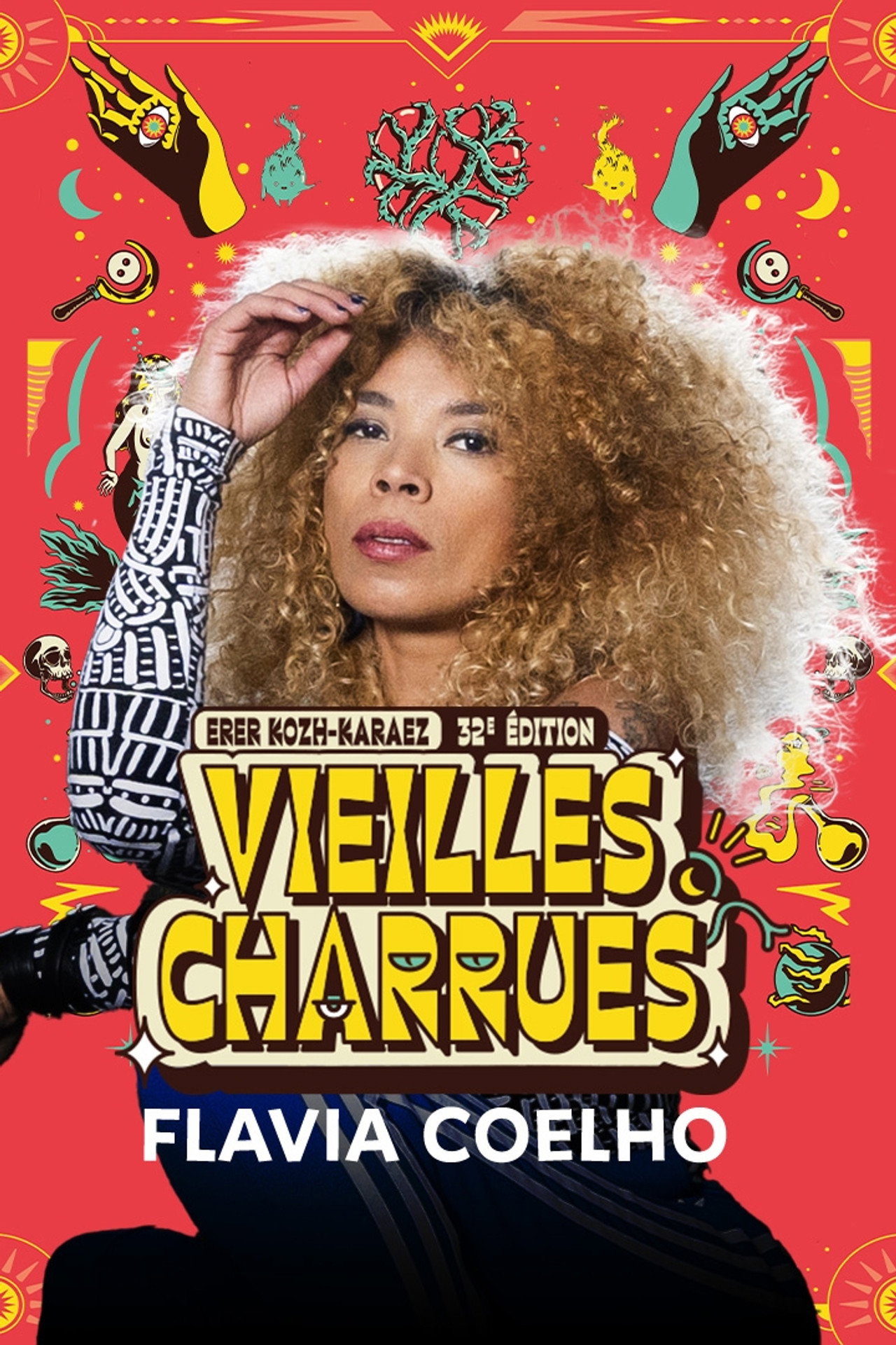 Flavia Coelho en concert aux Vieilles Charrues 2024 Backdrop