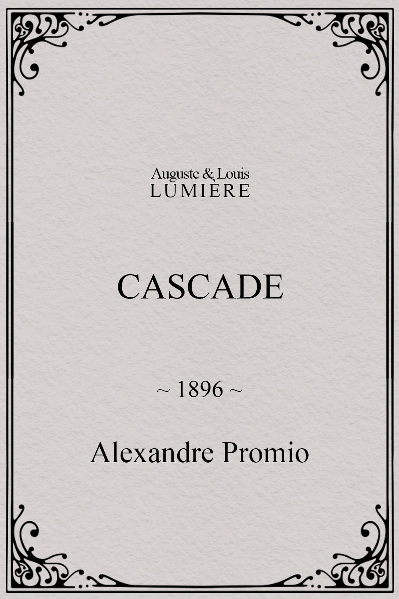 La Cascade, Exposition de Genève