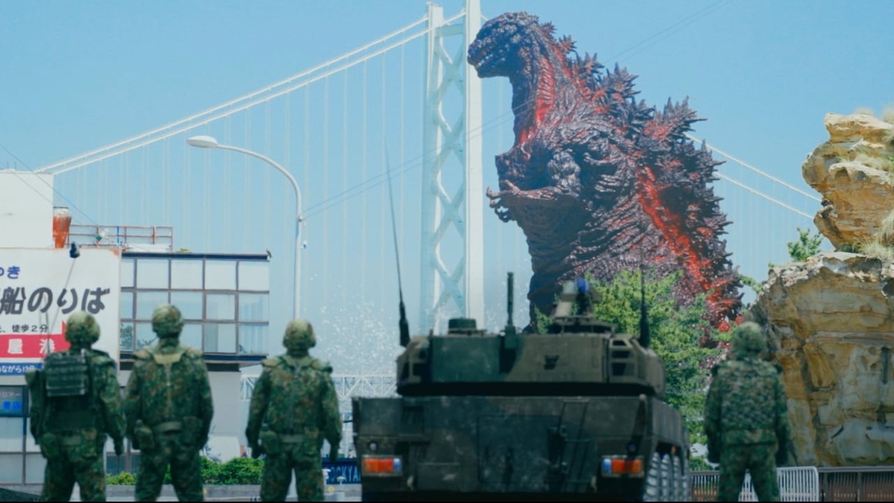 Scen från Godzilla Interception Operation Awaji