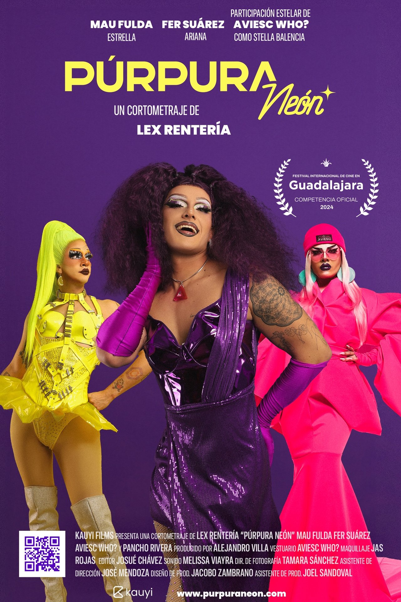 Púrpura Neón poster