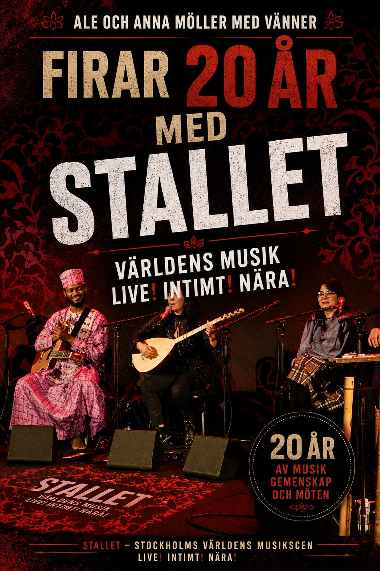 Ale och Anna Möller med vänner firar 20 år med Stallet
