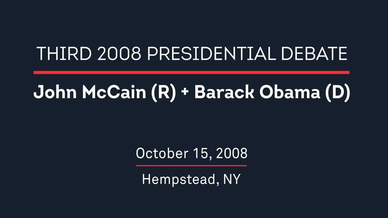 2008 Third Presidential Debate backdrop