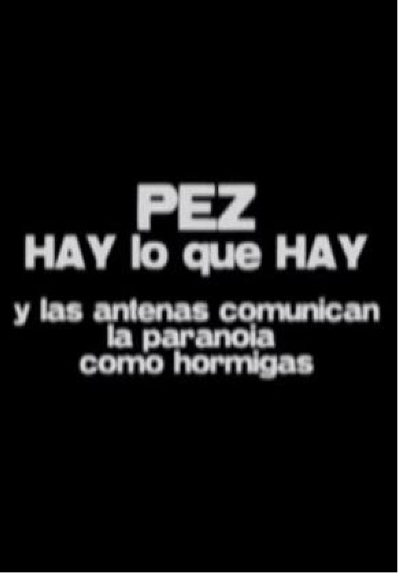 Hay lo que hay - Y las antenas comunican la paranoia como hormigas Backdrop