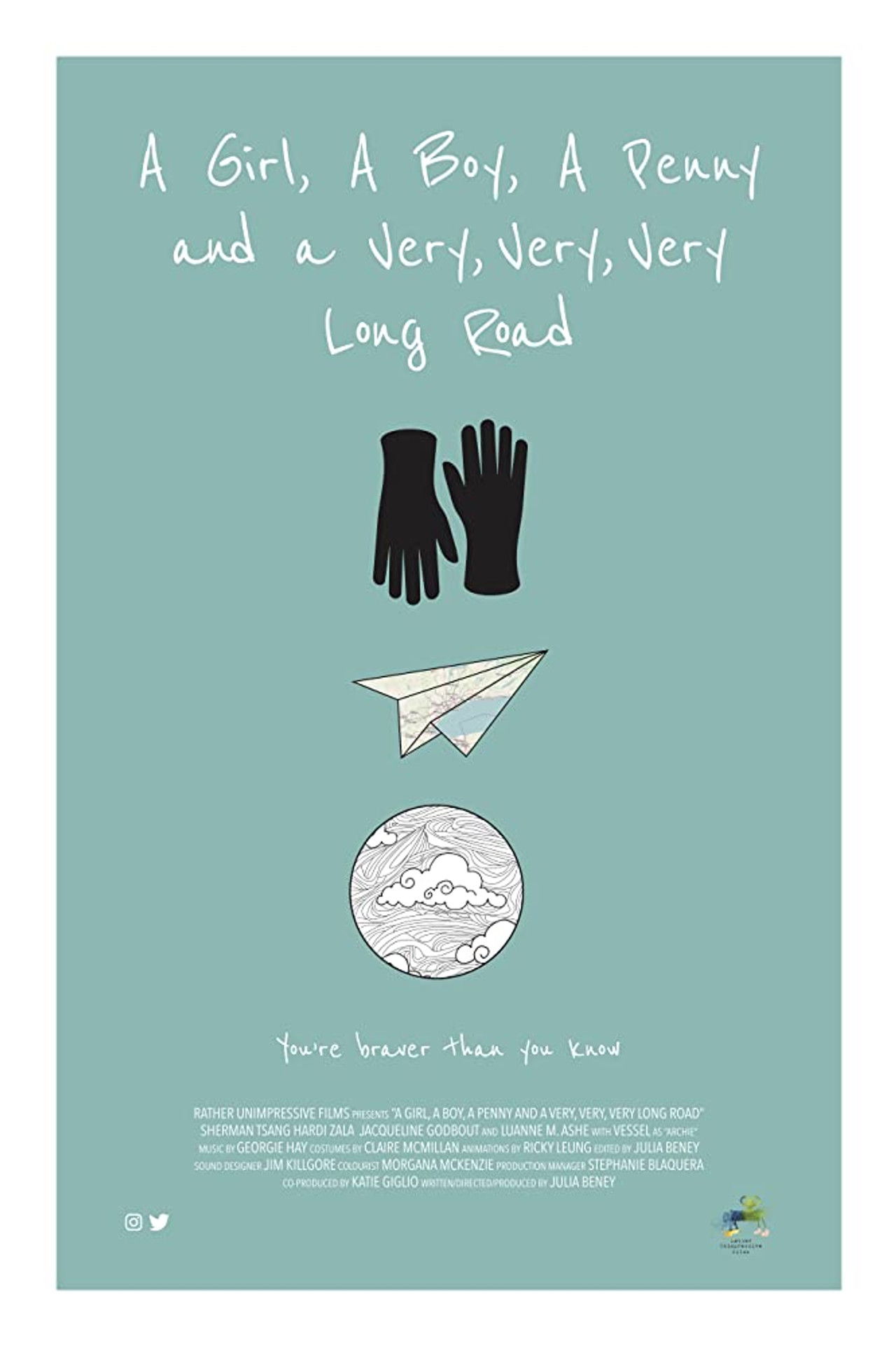 A Girl, a Boy, a Penny and a Very, Very, Very Long Road Backdrop