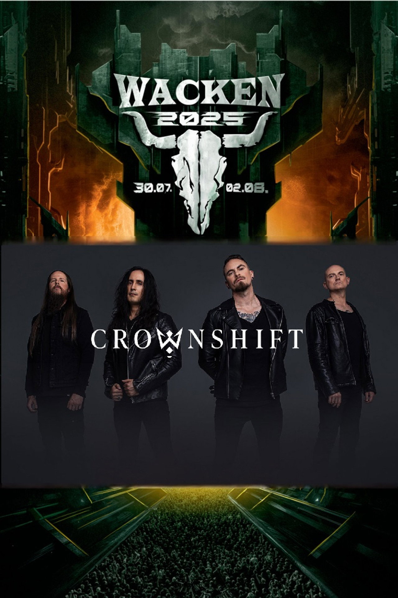 Crownshift Live at Wacken 2025 Backdrop