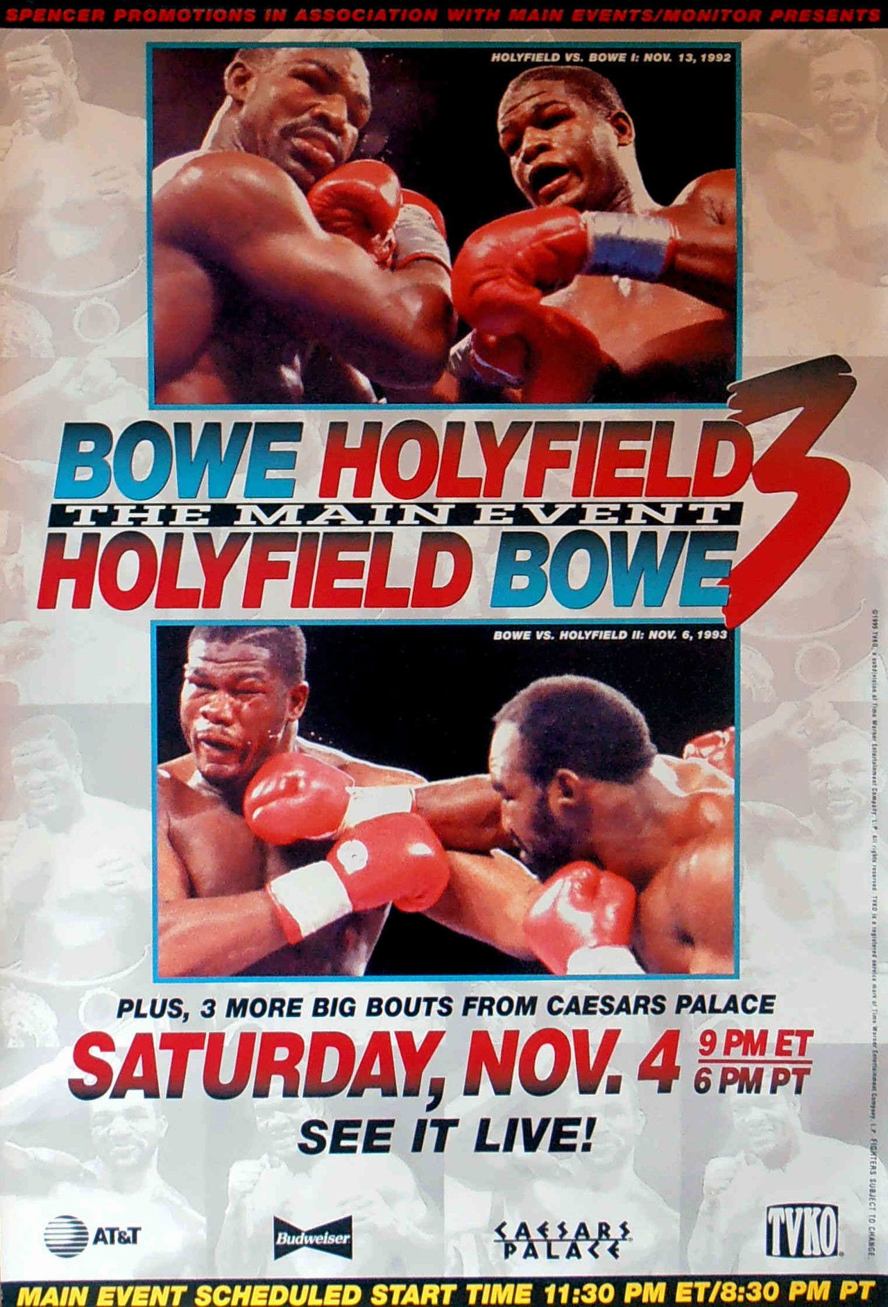 Evander Holyfield vs. Riddick Bowe III Backdrop