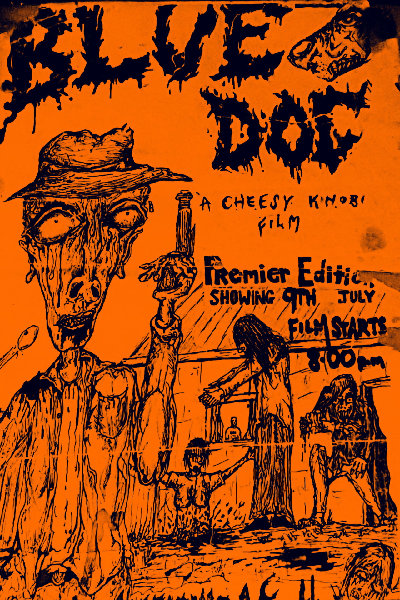 Blue Dog Backdrop