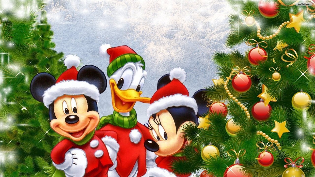 A Disney Christmas Gift Backdrop Image