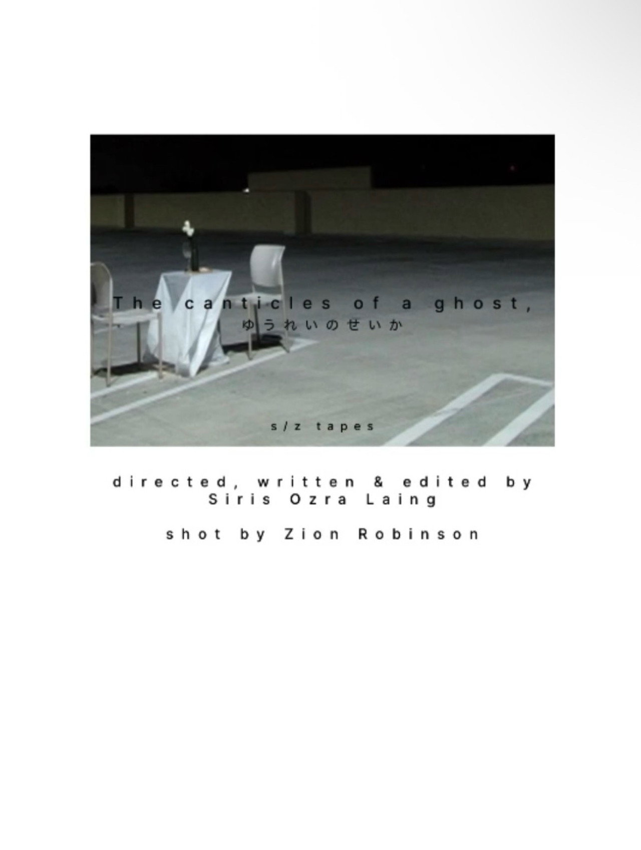 The canticles of a ghost, filmaffisch