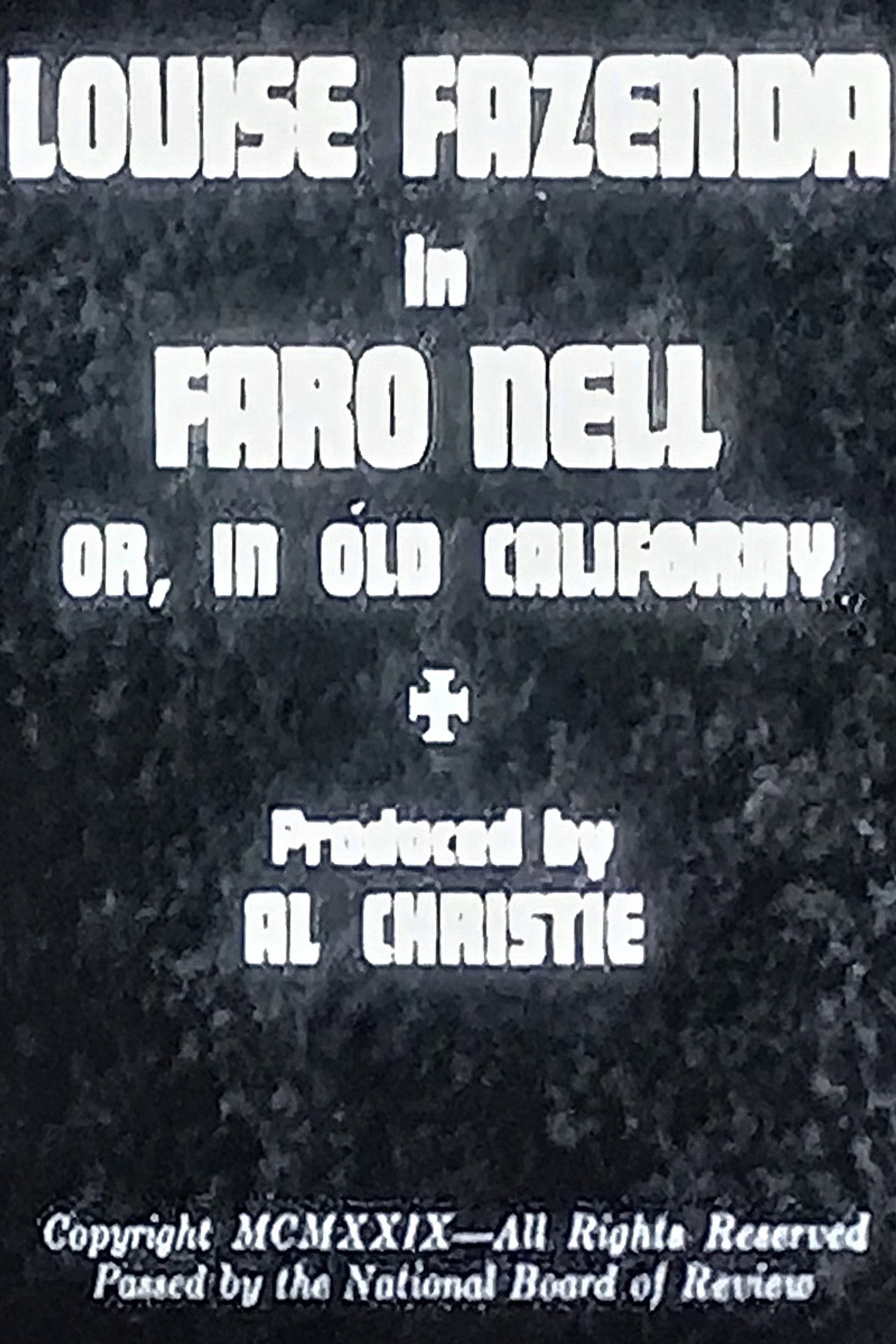 Faro Nell or, In Old Californy Backdrop