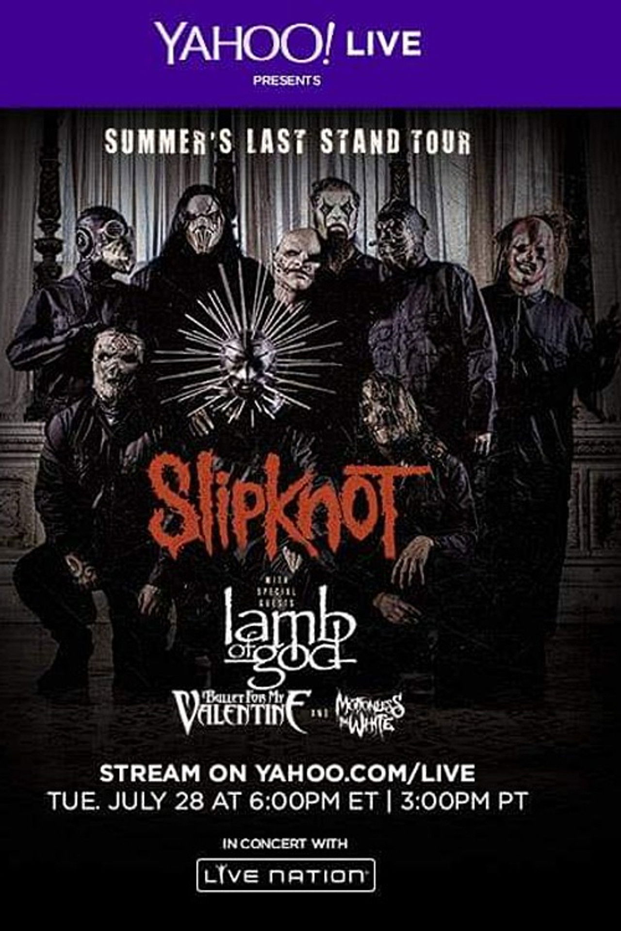 Slipknot - Live at DTE Energy Music Theatre 2015 Backdrop